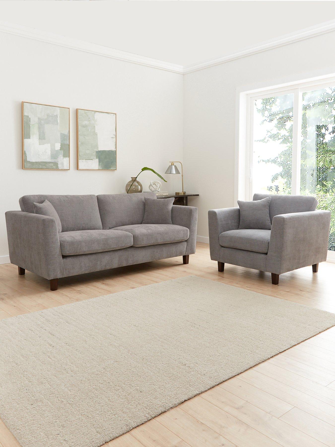 The Very Collection Cala Fabric 3 Seater Sofa + Armchair Set (Buy  &  SAVE!) - FSC® Certified