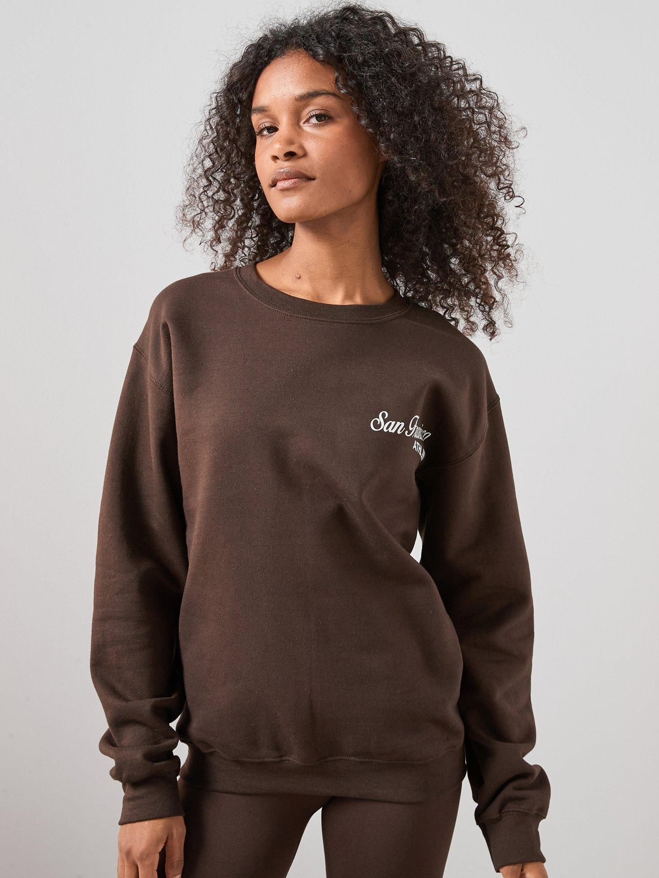 The Very Collection San Francisco Graphic Oversized Sweatshirt - Brown