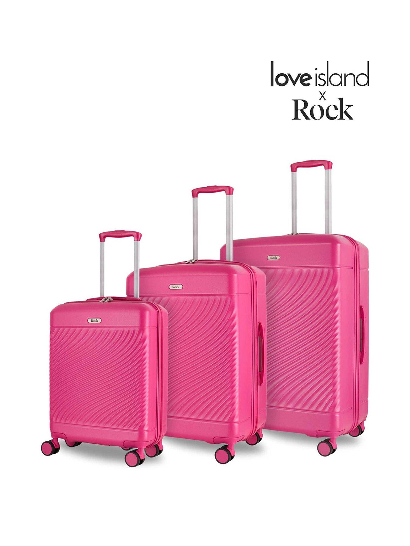 undefined Love Island Pink 3pc Set Suitcase