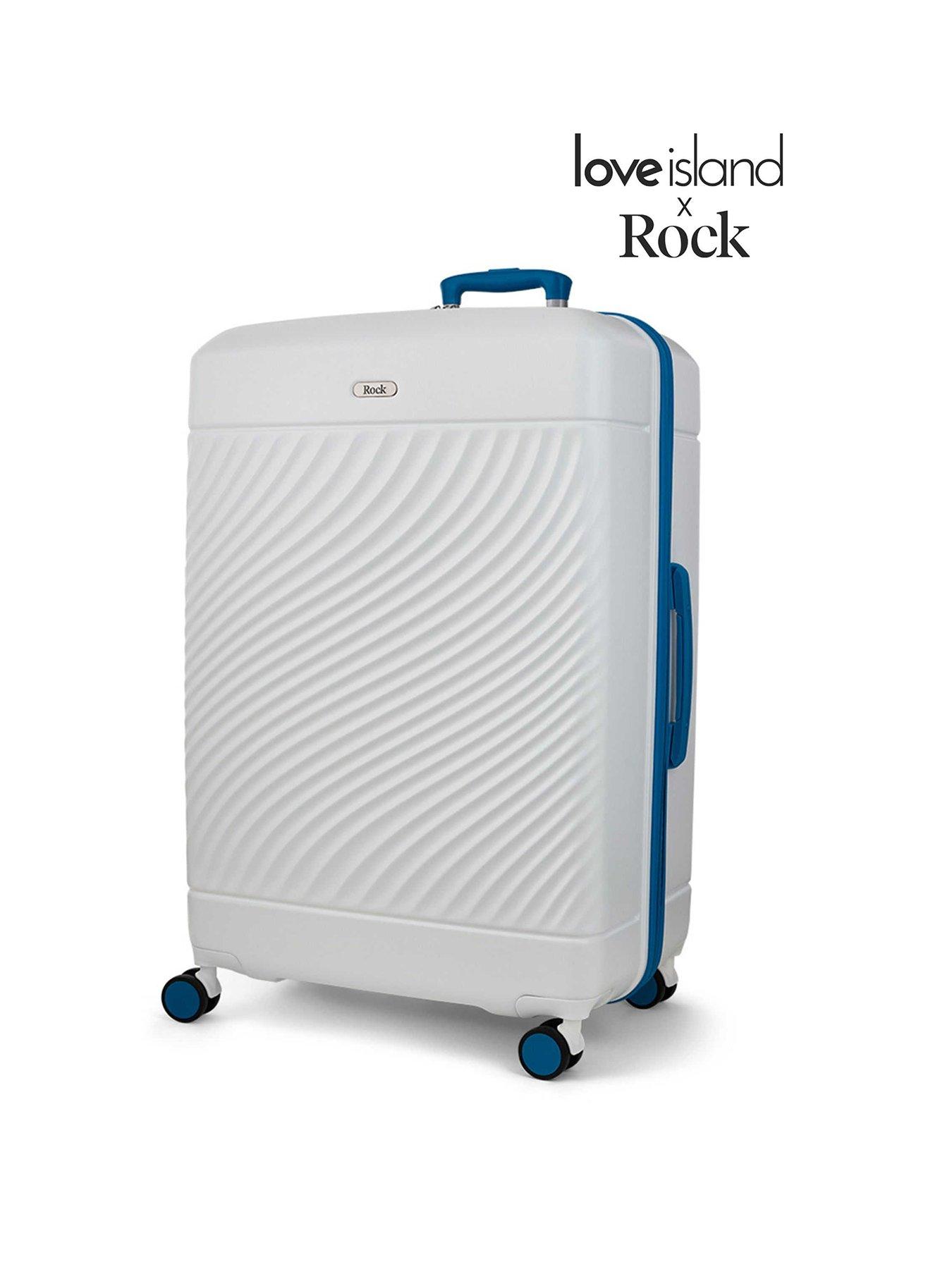 undefined Love Island White/Blue Large Suitcase