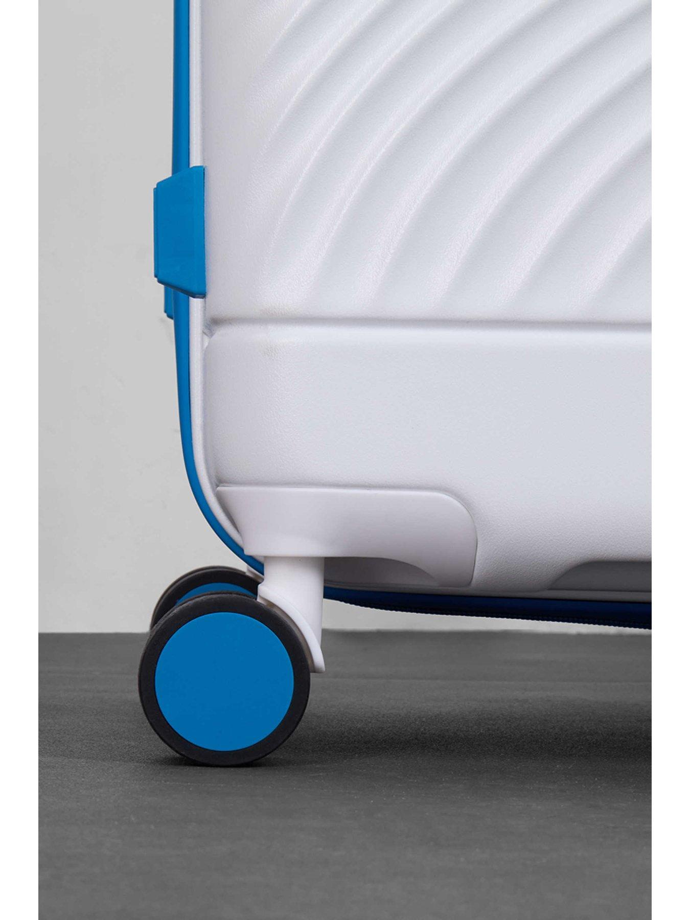Image 4 of 6 of Rock Luggage Love Island White/Blue Large Suitcase