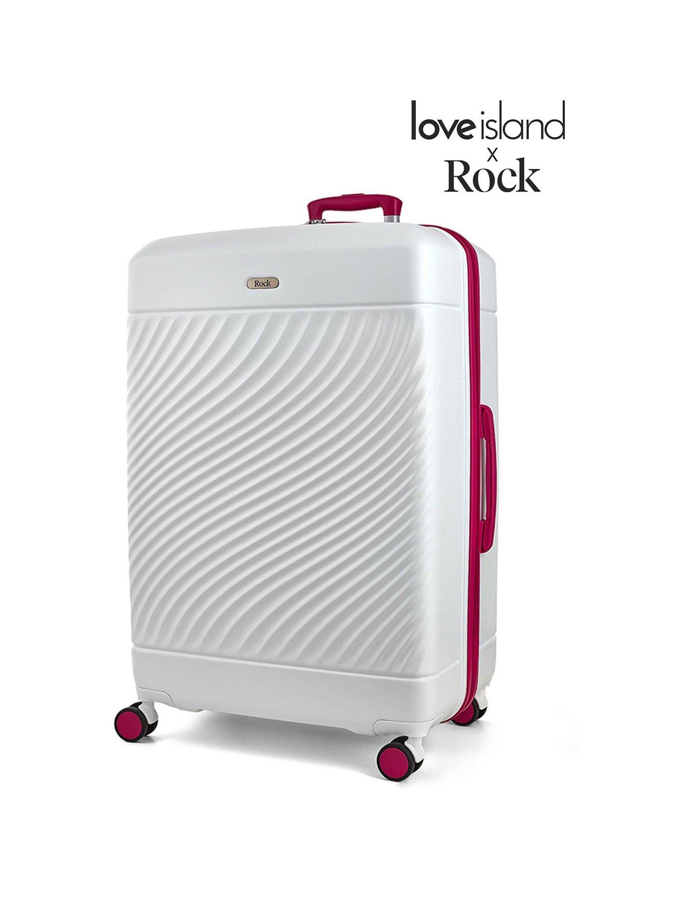 undefined Love Island White/Pink Large Suitcase