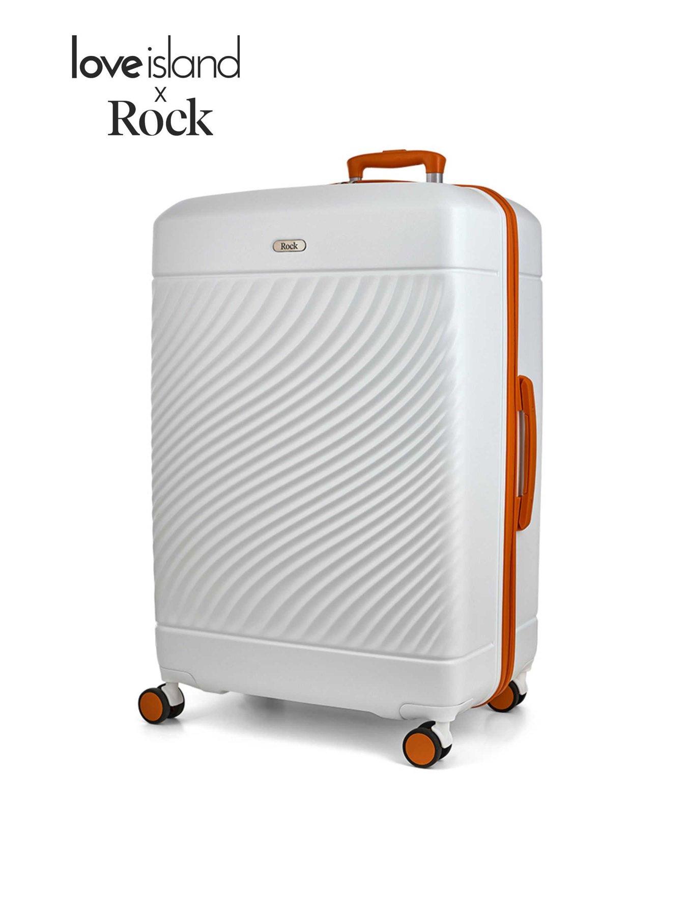 Rock Luggage Love Island White/Orange Large Suitcase