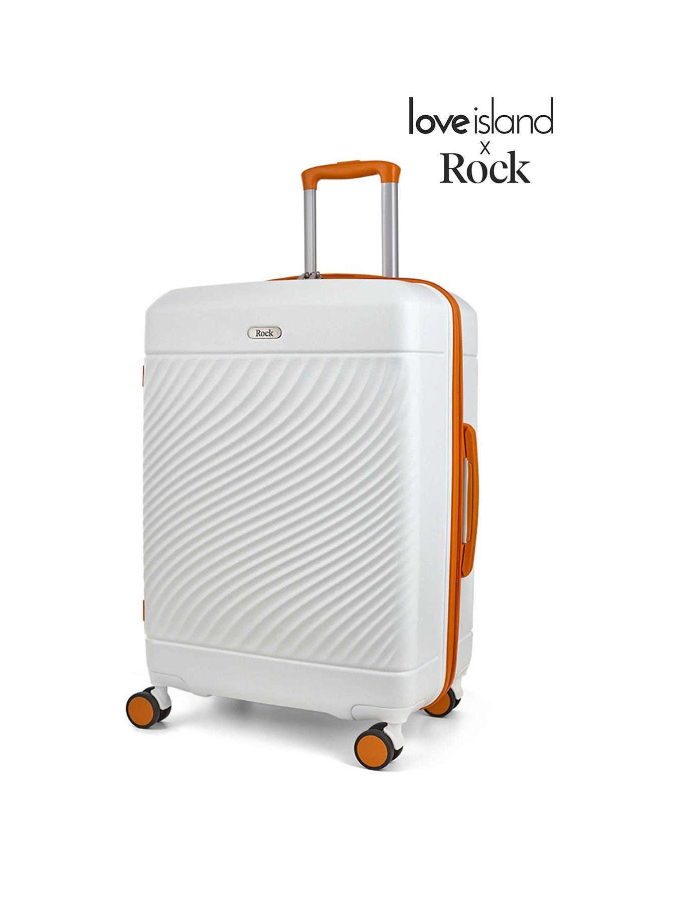 undefined Love Island White/Orange Medium Suitcase