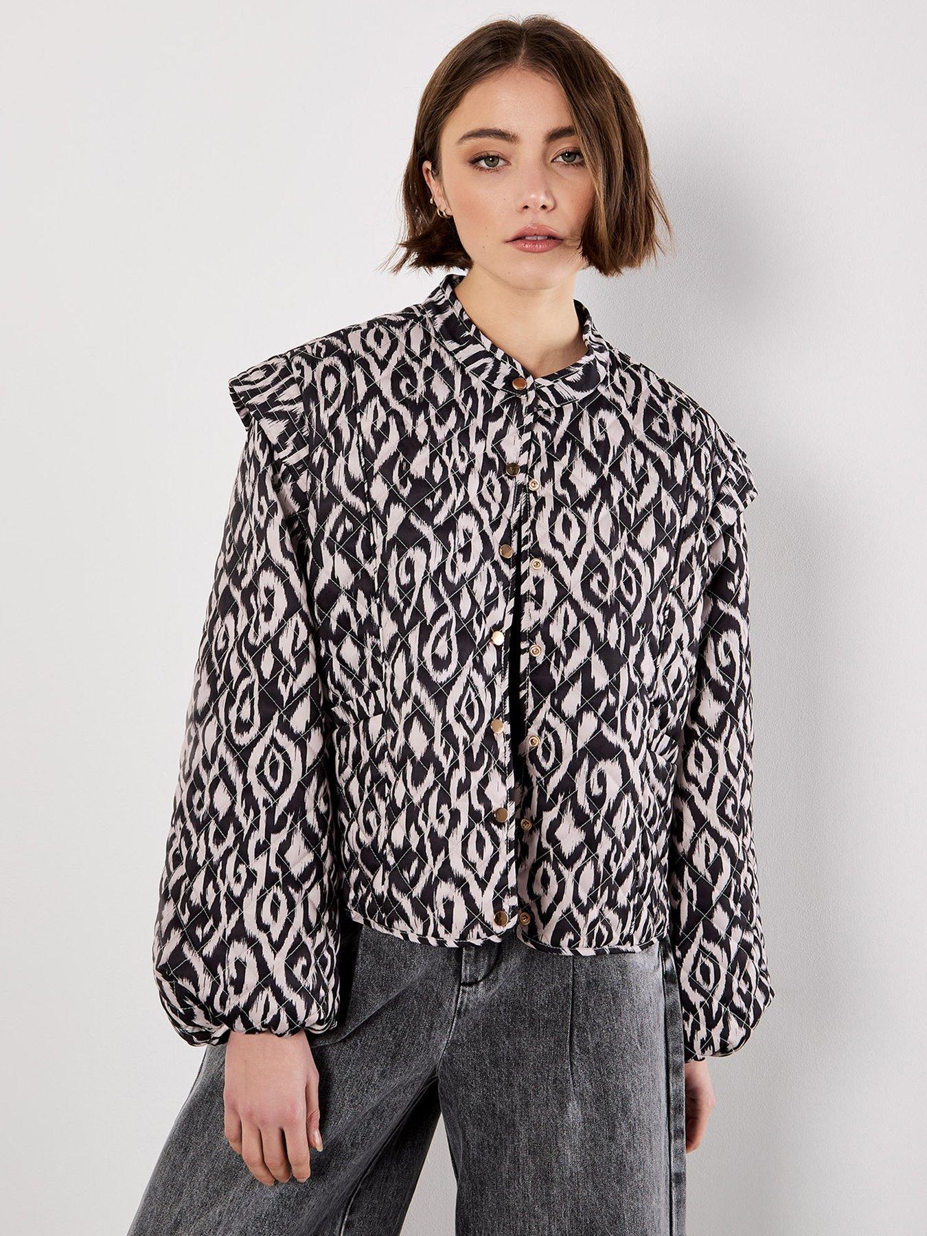 undefined Textured Ikat Quilted Jacket