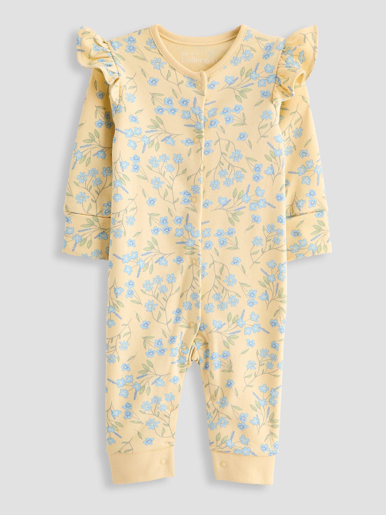 Image 3 of 5 of The Very Collection Baby Girl 3 Pack Vintage Floral Sleepsuits