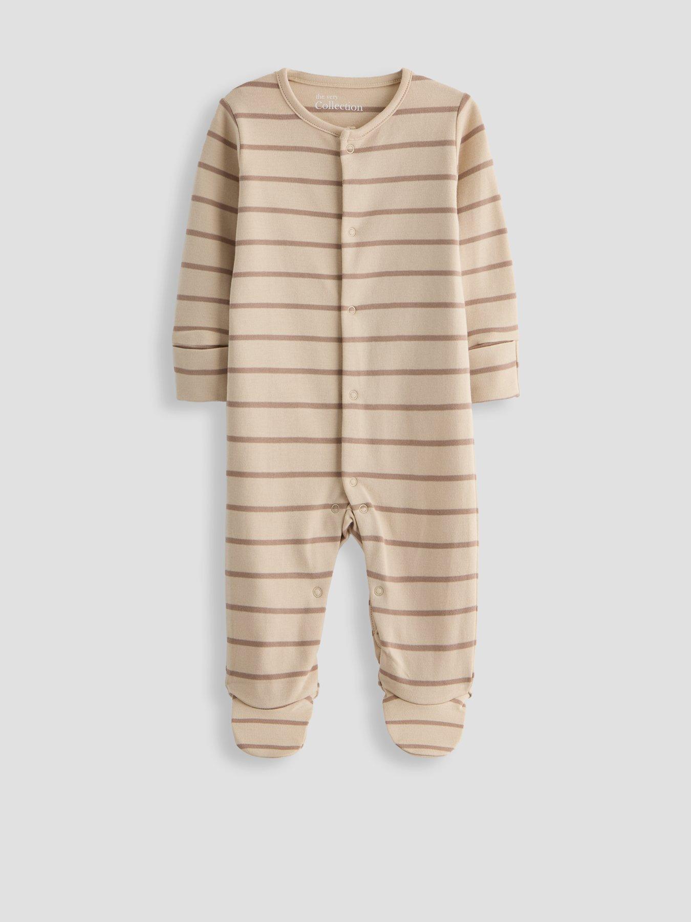 Image 4 of 5 of The Very Collection Baby 3 Pack Happy Camper Sleepsuit