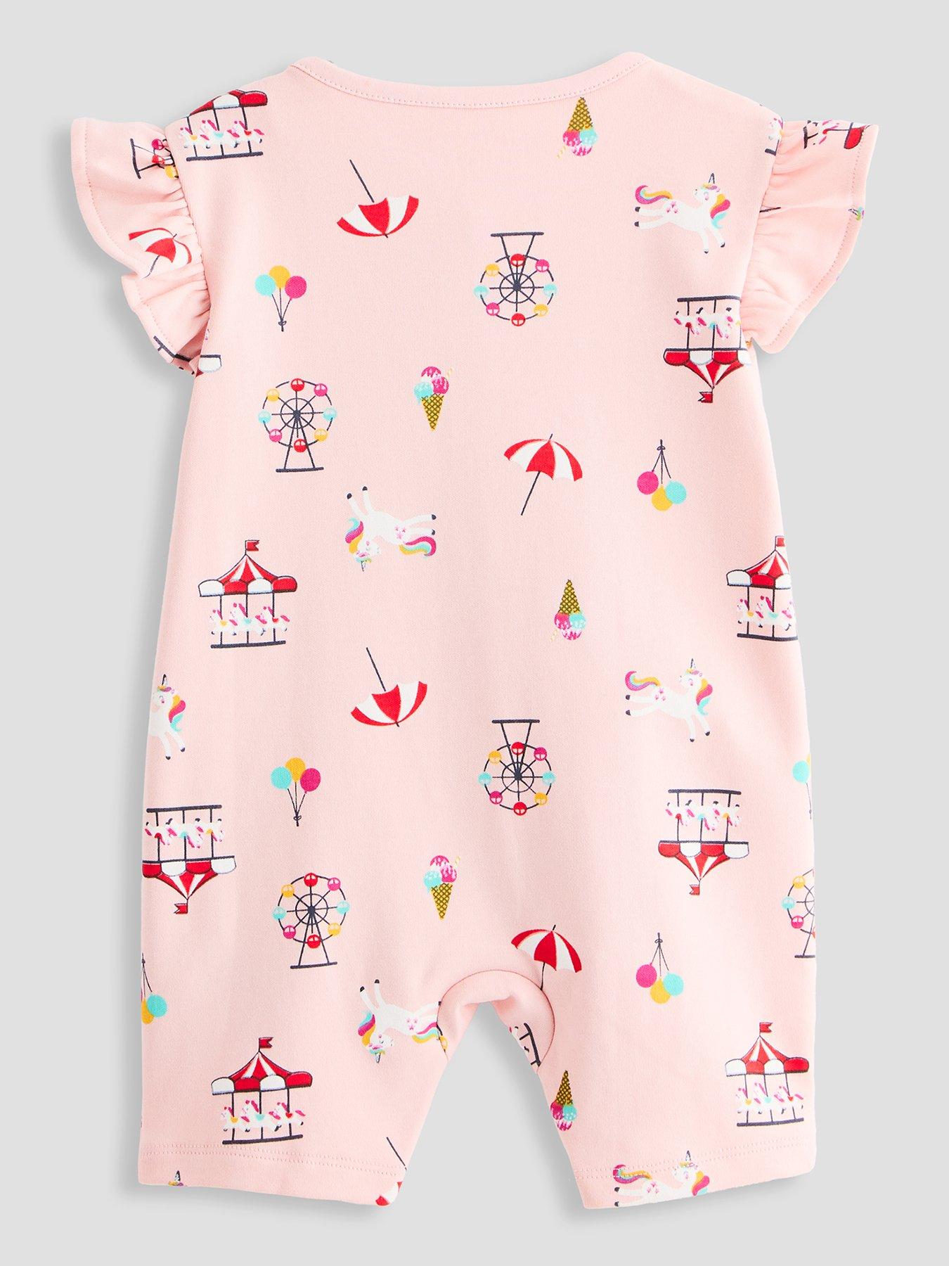 Image 3 of 5 of The Very Collection 3 Pack Baby Girl Funfair Rompersuits