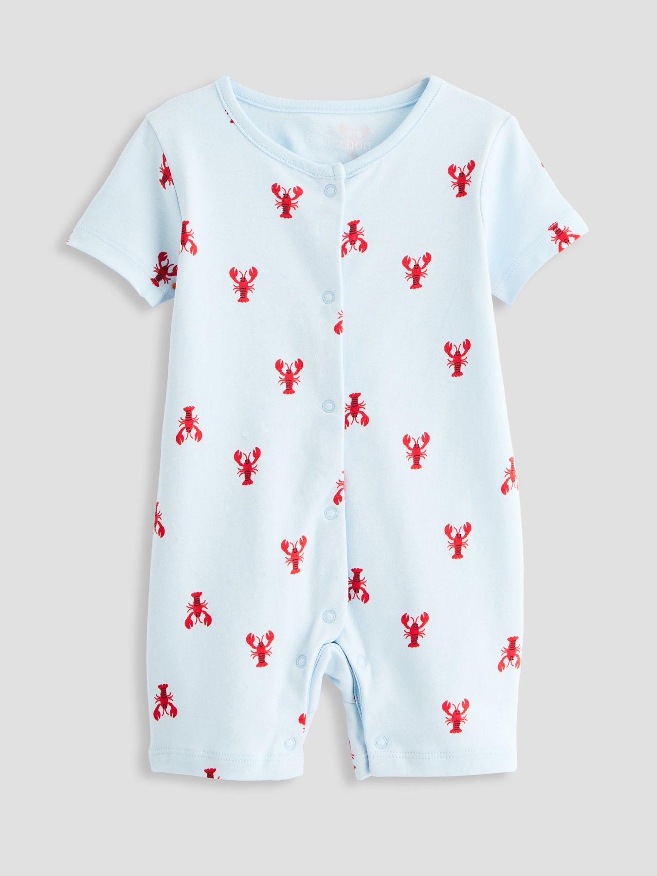 Image 4 of 5 of The Very Collection Baby Boy 3 Pack Sea Life Romper