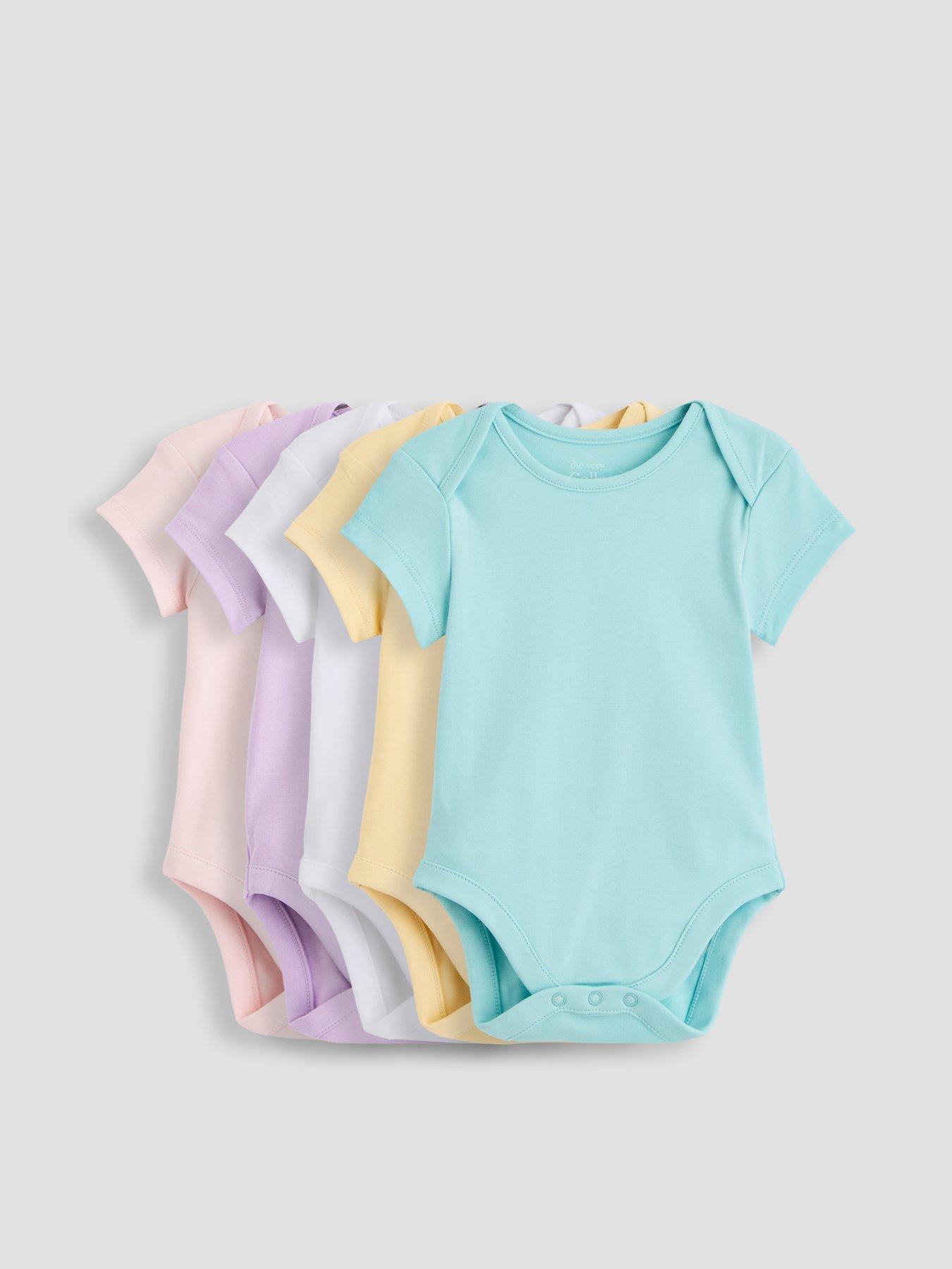 The Very Collection Baby Girls 5 Pack Core Short Sleeve Bodysuits