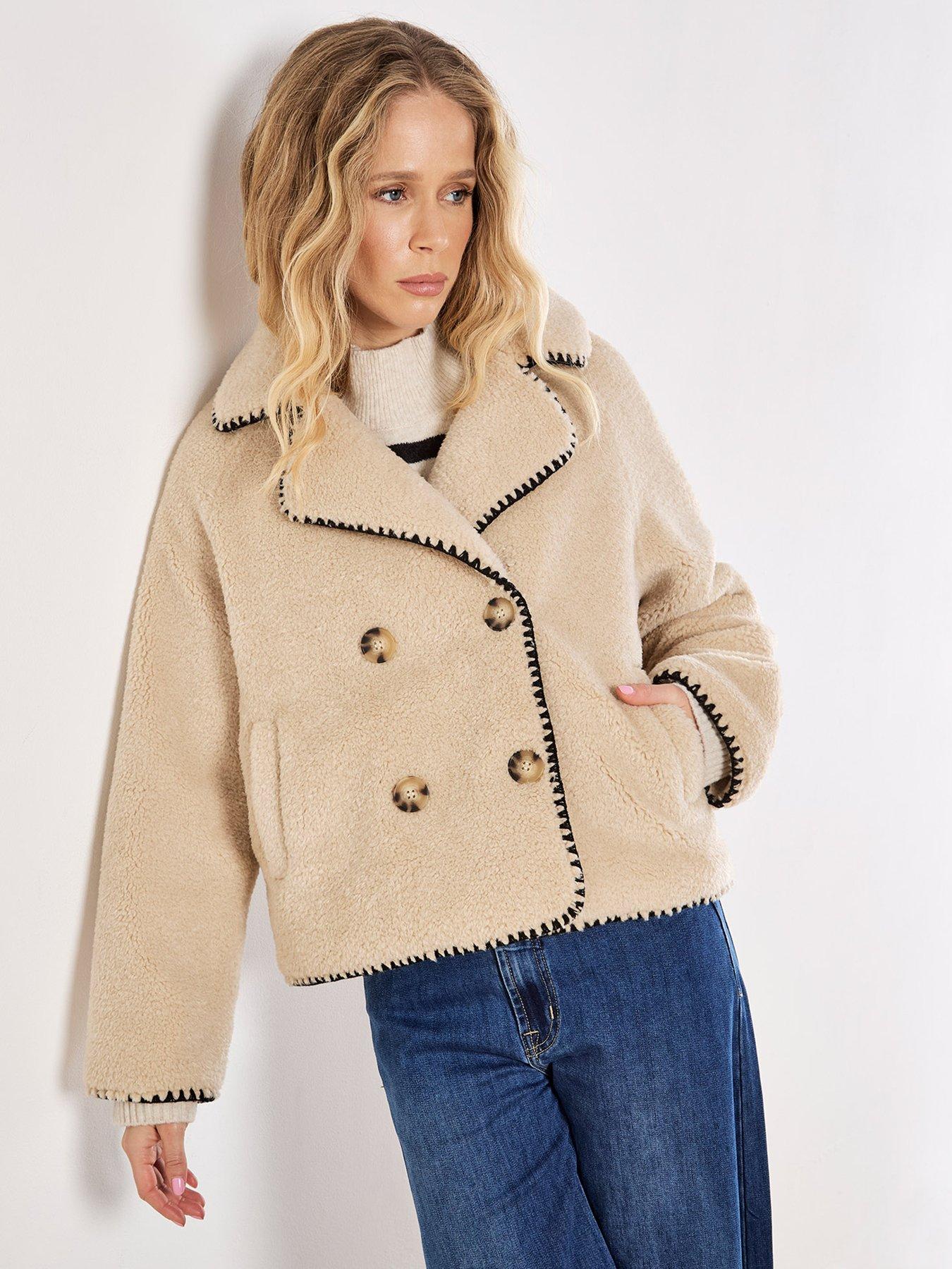 undefined Teddy Blanket Stitch Edge Jacket