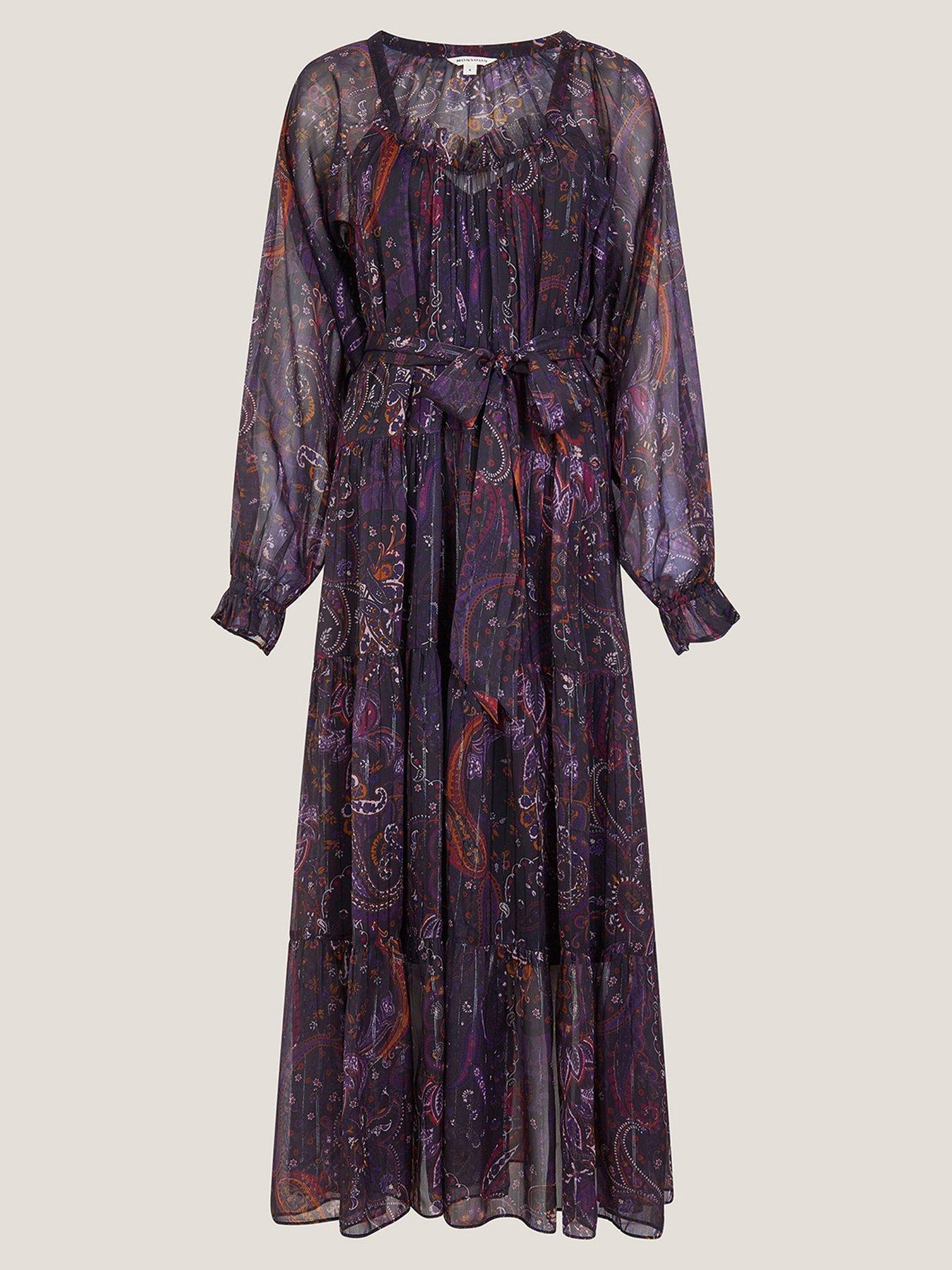 Image 3 of 5 of Monsoon Marianna Printed Dress - Purple