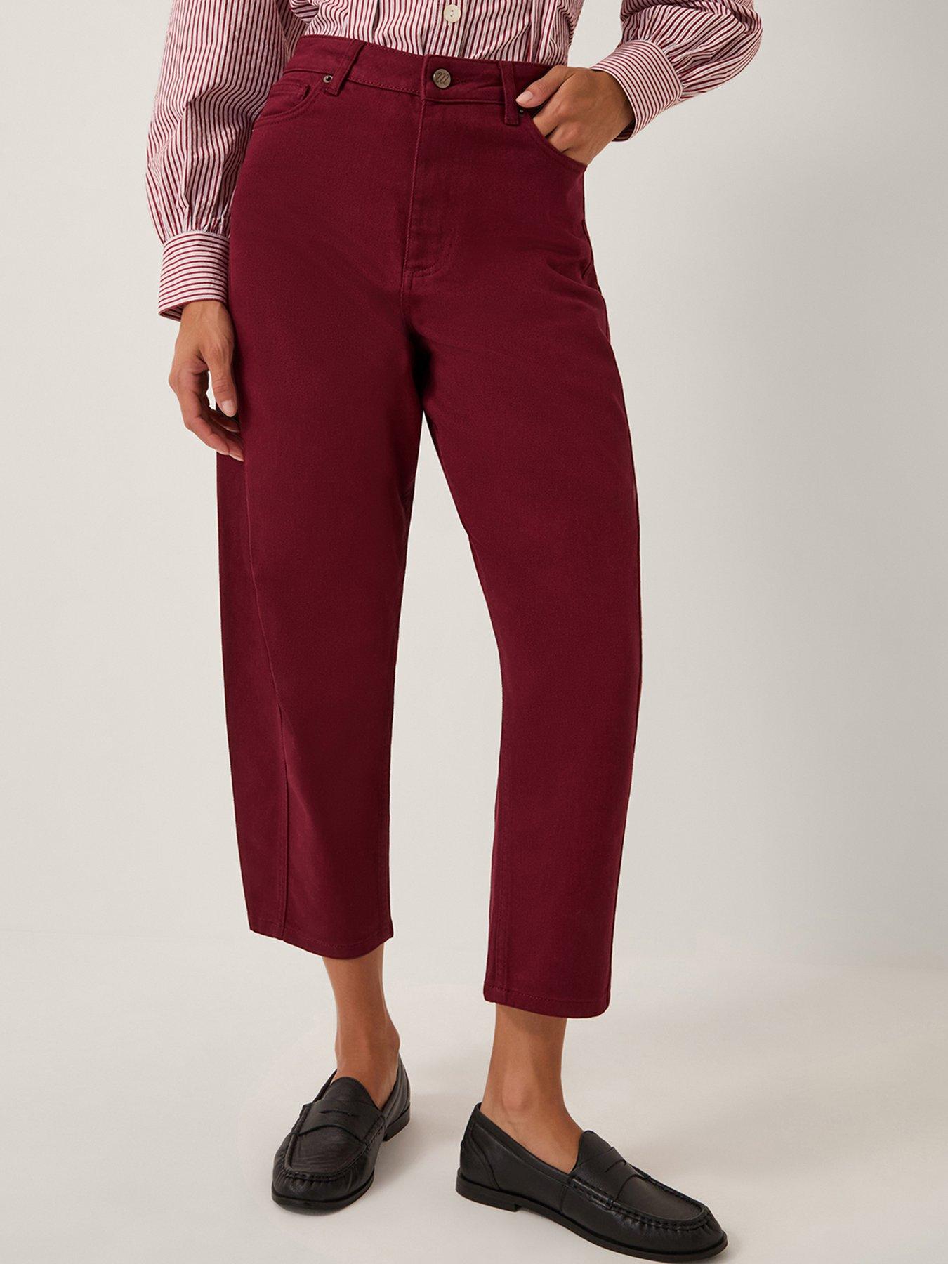 Image 1 of 5 of Monsoon Leah Barrel Jean - Red