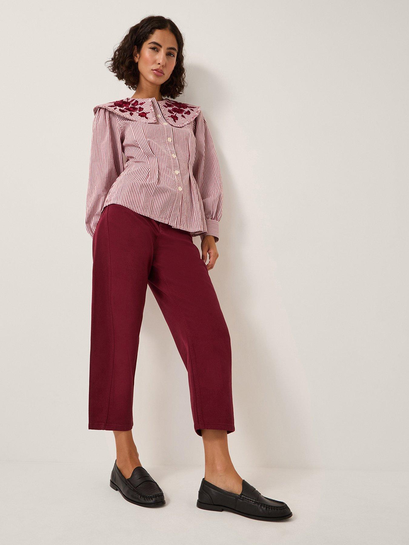Image 4 of 5 of Monsoon Leah Barrel Jean - Red
