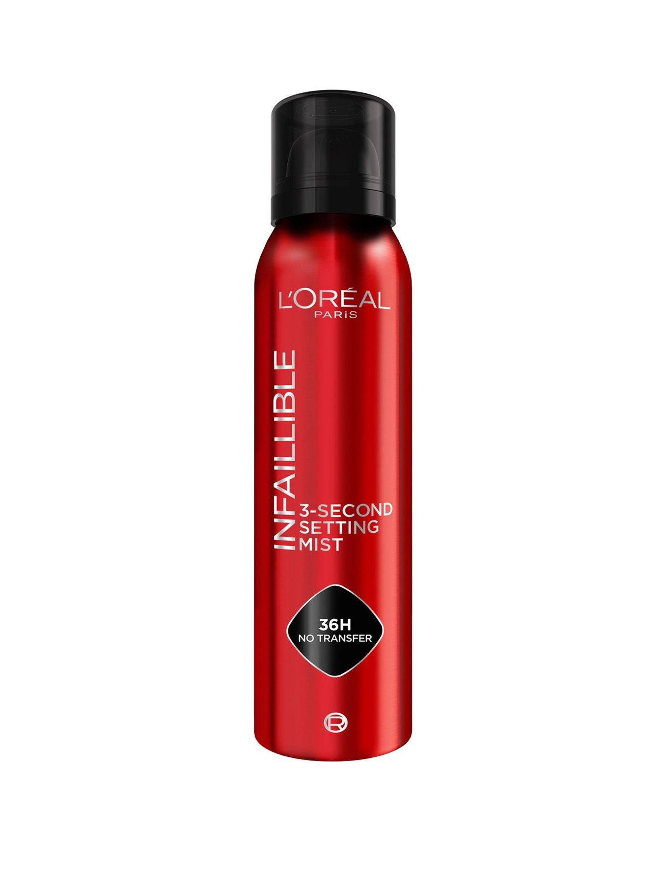 Image 1 of 8 of L'Oreal Paris Infallible 3-Second Makeup Setting Spray Mist 150ml XL Size