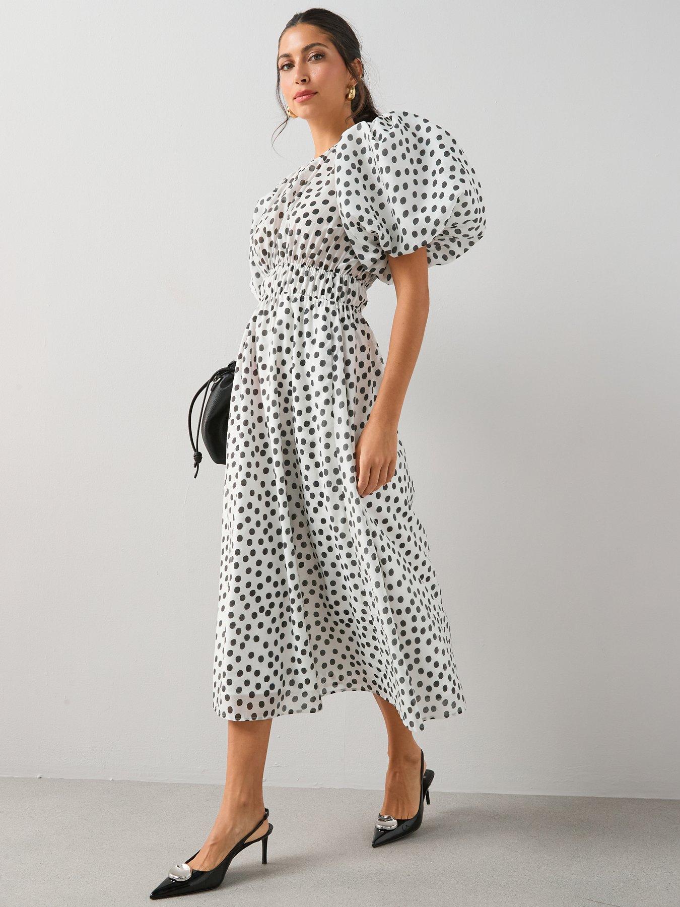 The Very Collection Puff Sleeve Midaxi Dress - Print