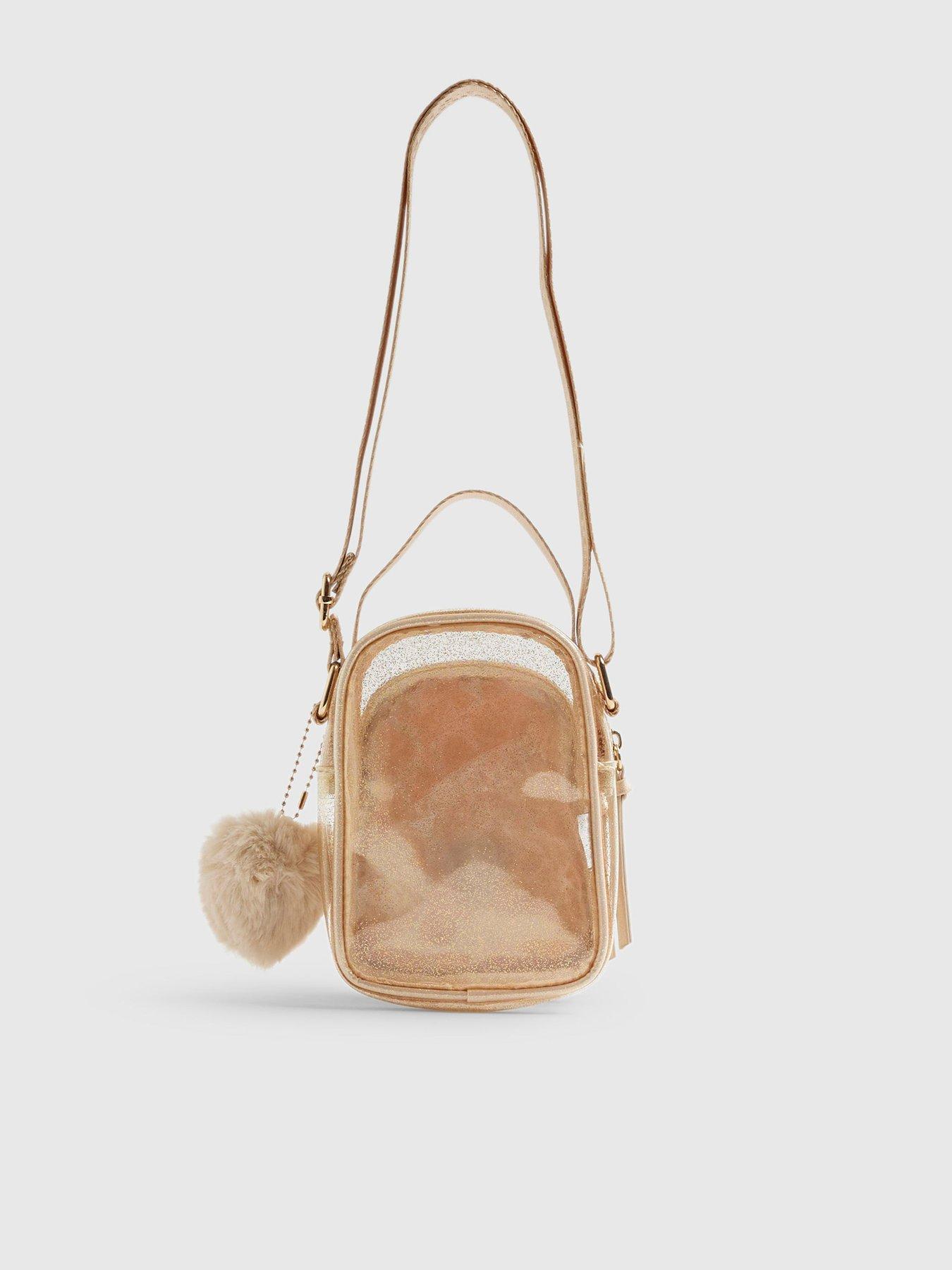  image of river-island-older-girls-cross-body-jelly-festival-bag-gold