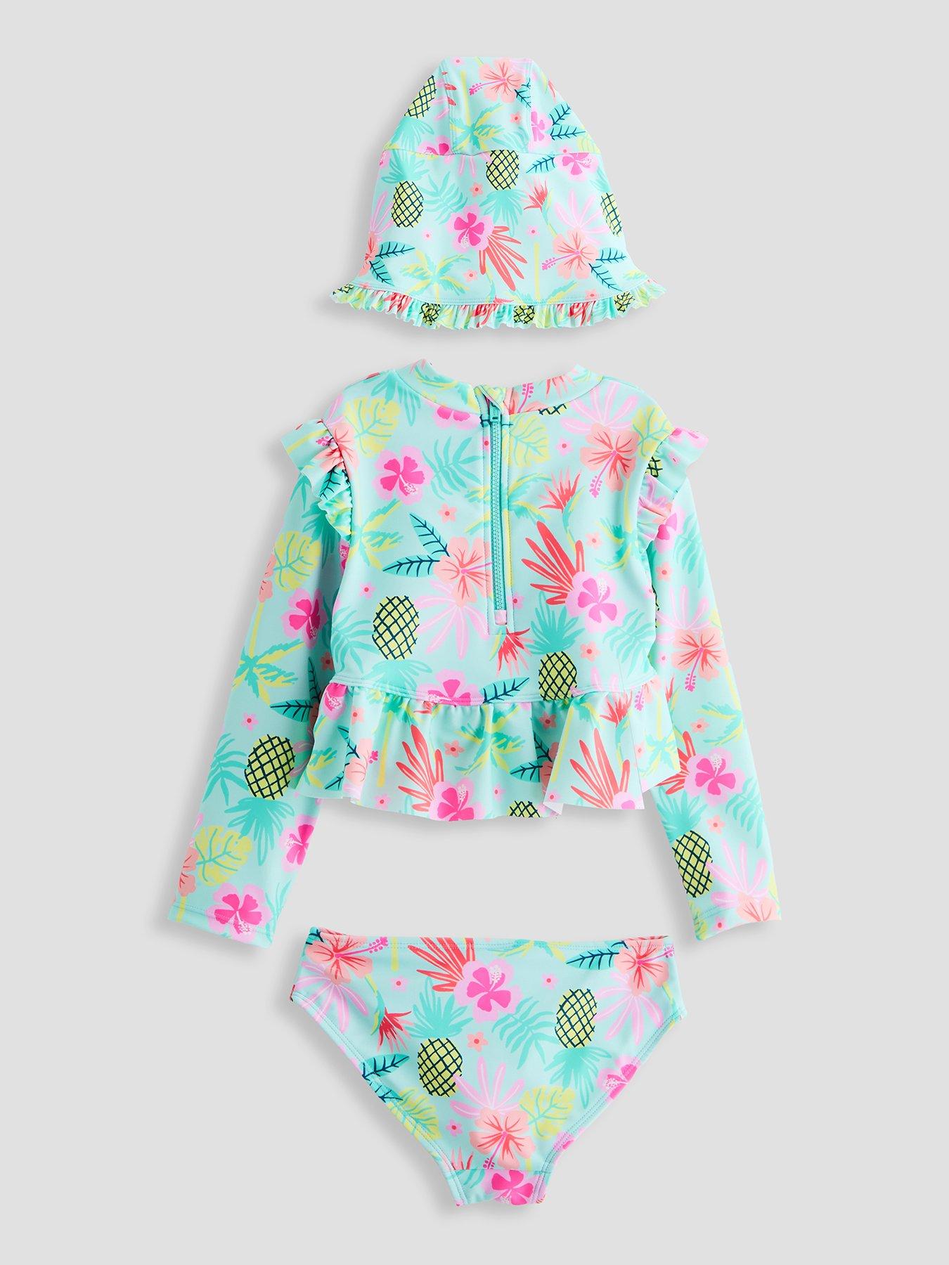 Image 2 of 4 of The Very Collection Girls Tropical 2 Pc Frill Sunsafe