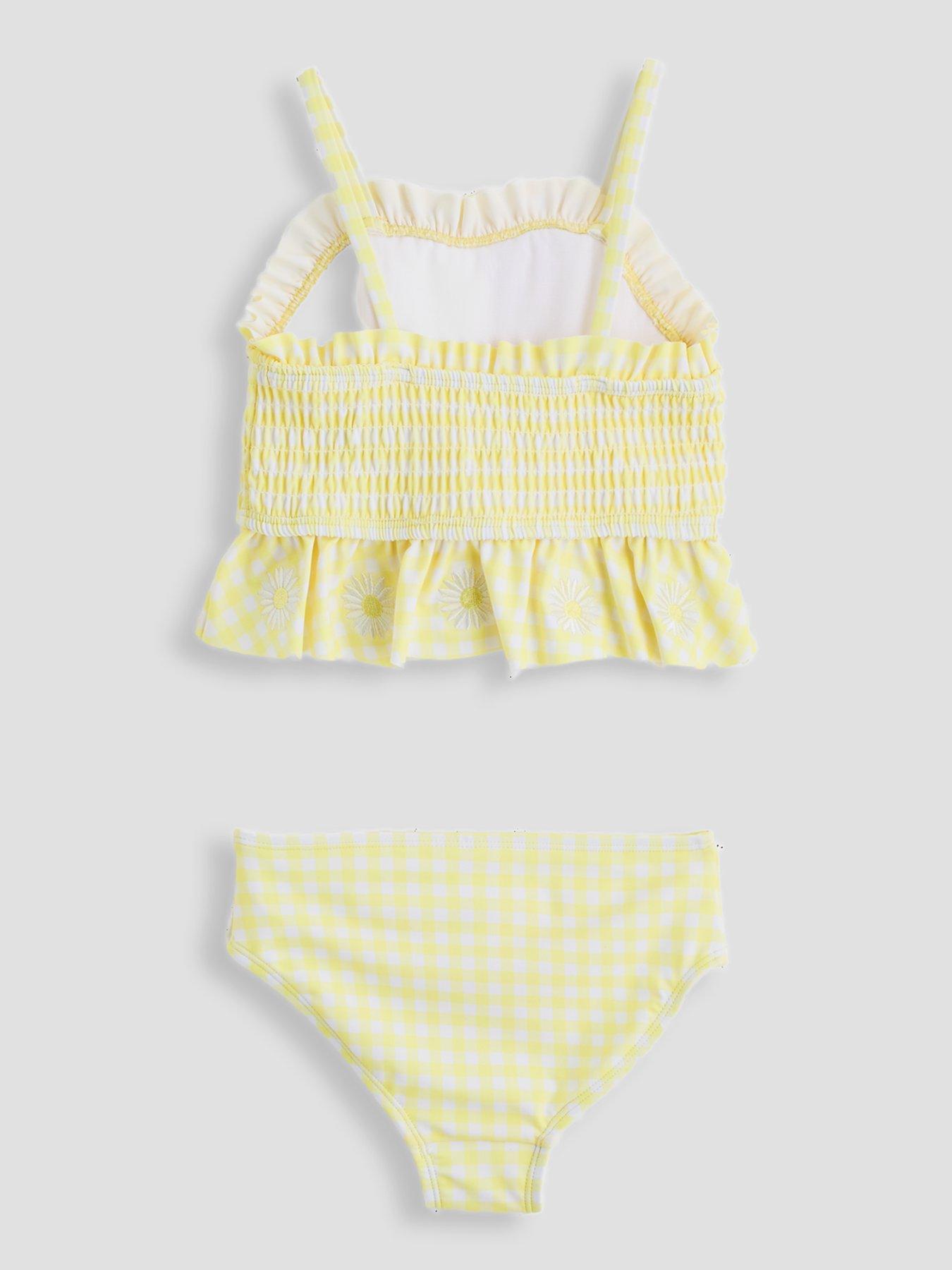 Image 2 of 5 of The Very Collection Gingham Daisy 2 Piece Swim Set - Yellow