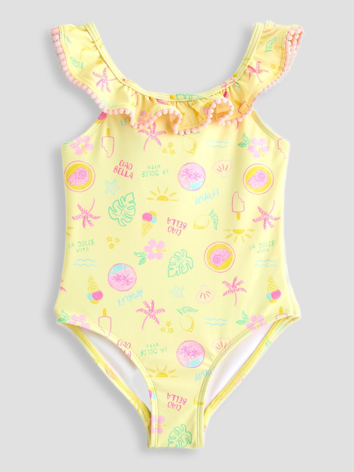 Image 1 of 5 of The Very Collection Vacay Frill Swimsuit - Yellow