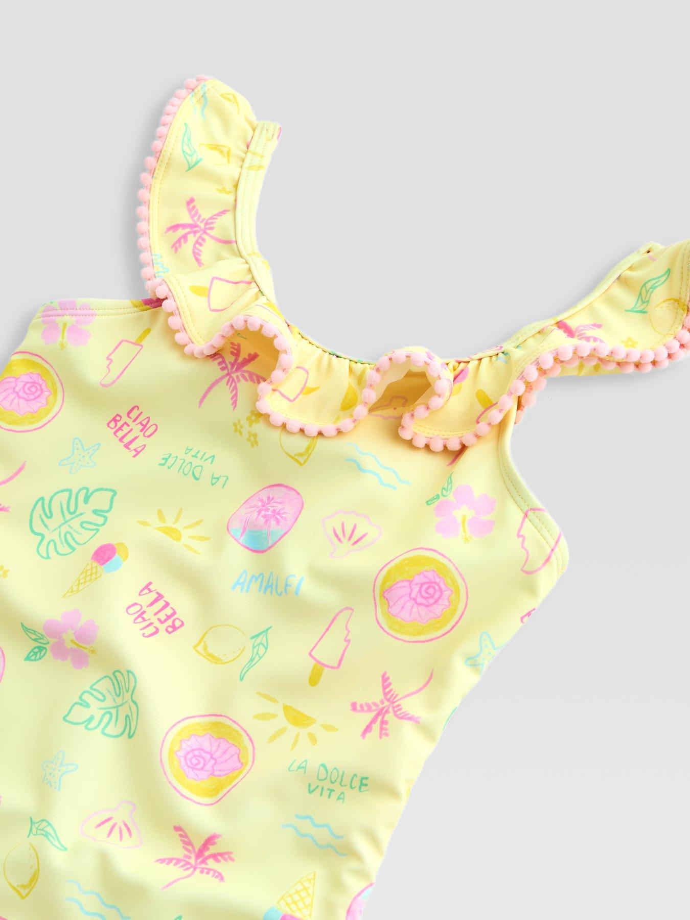 Image 4 of 5 of The Very Collection Vacay Frill Swimsuit - Yellow