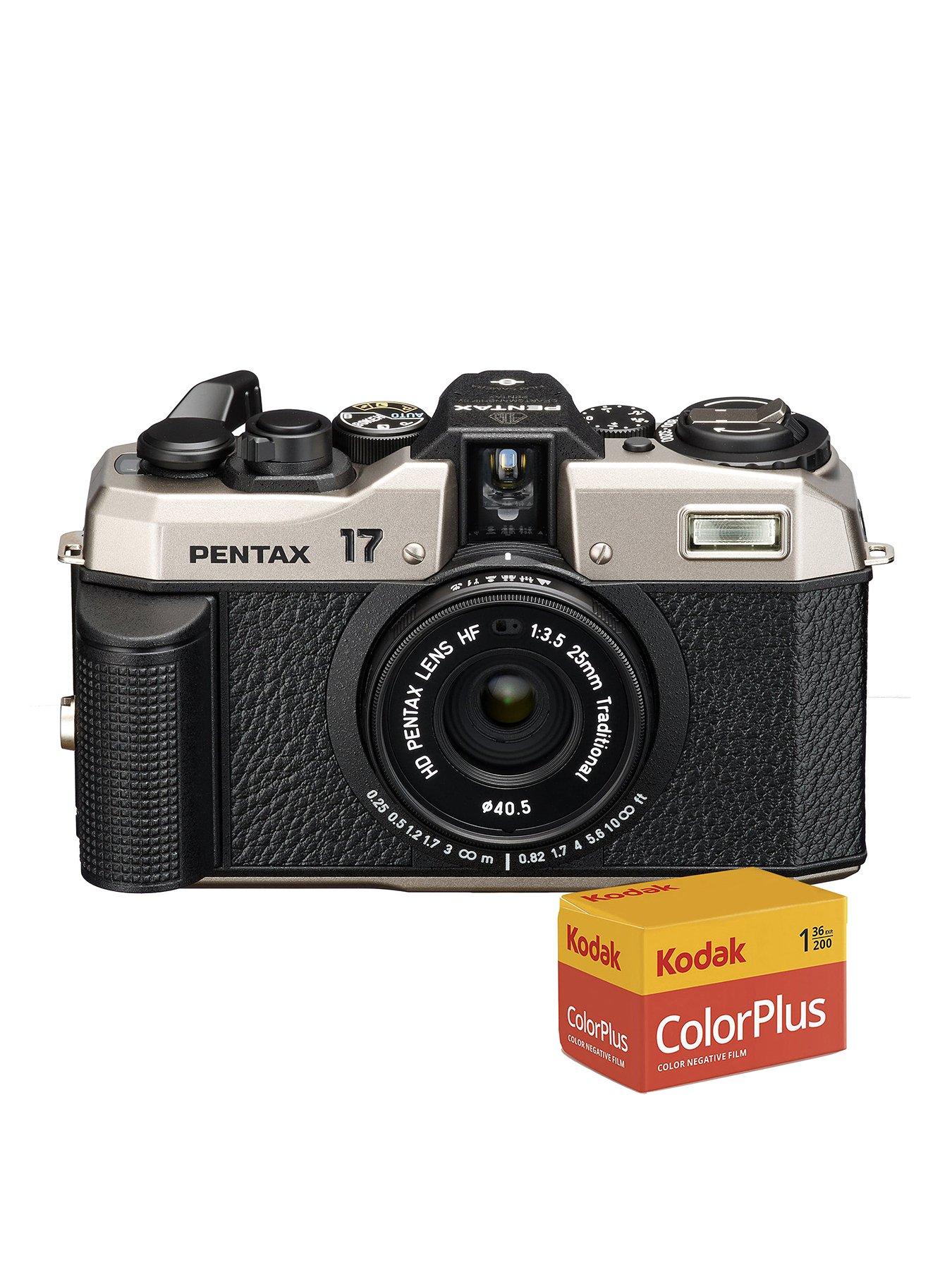 PENTAX Pentax 17 Film Camera - Dark Silver - Camera + 10x 36 Exposure 35mm Film