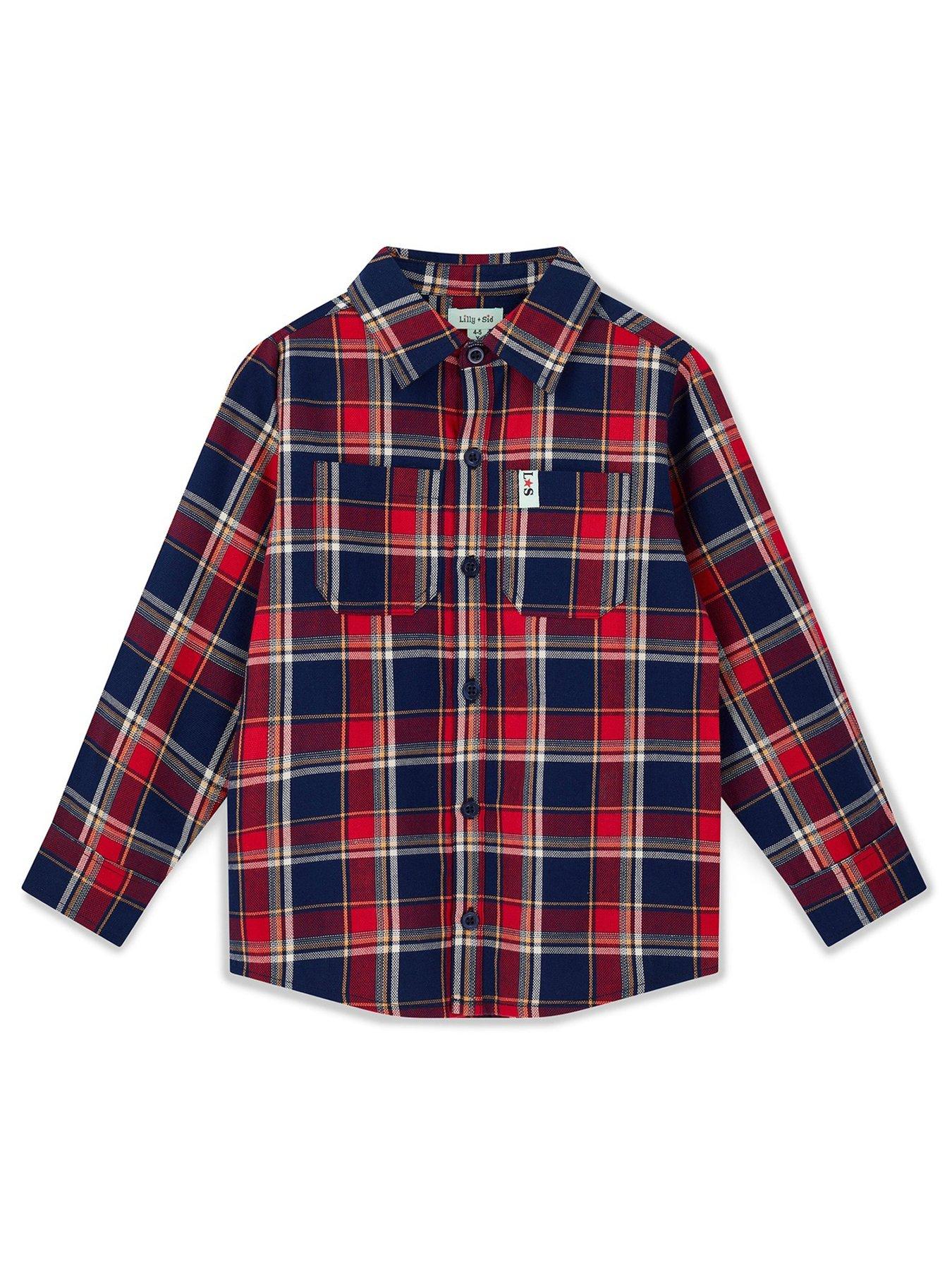lilly-sid-boys-check-print-shirt-red