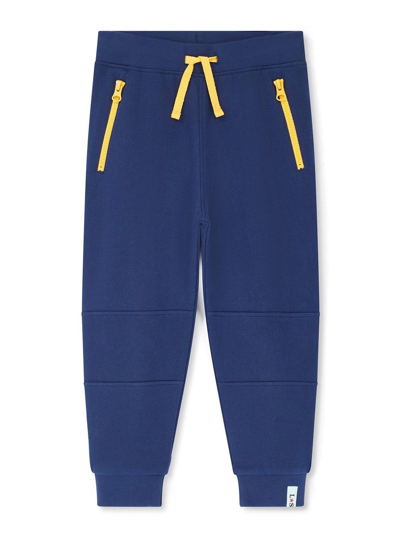  image of lilly-sid-boys-plain-joggers-navy