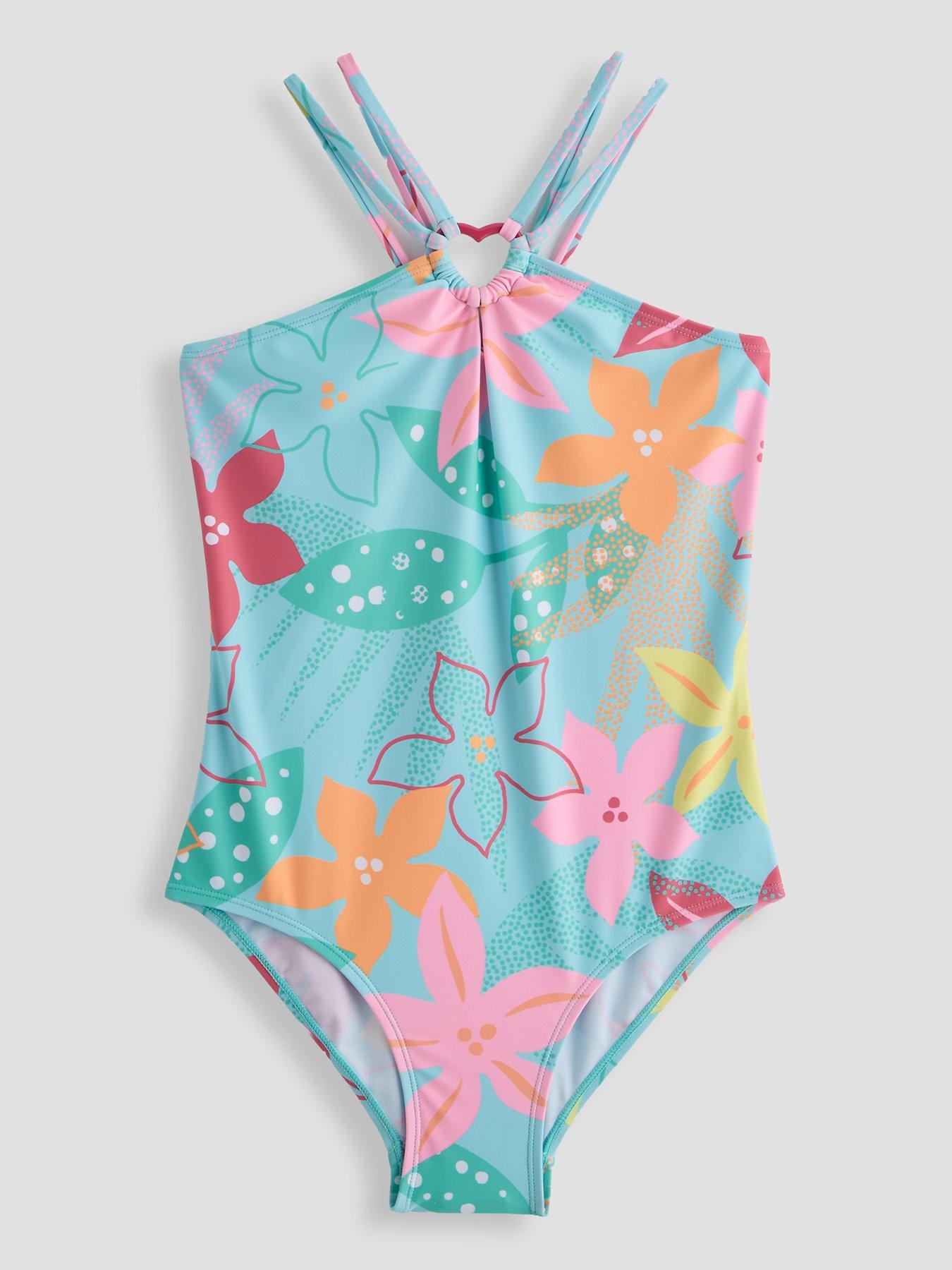 The Very Collection Floral Cross Back Swimsuit - Green