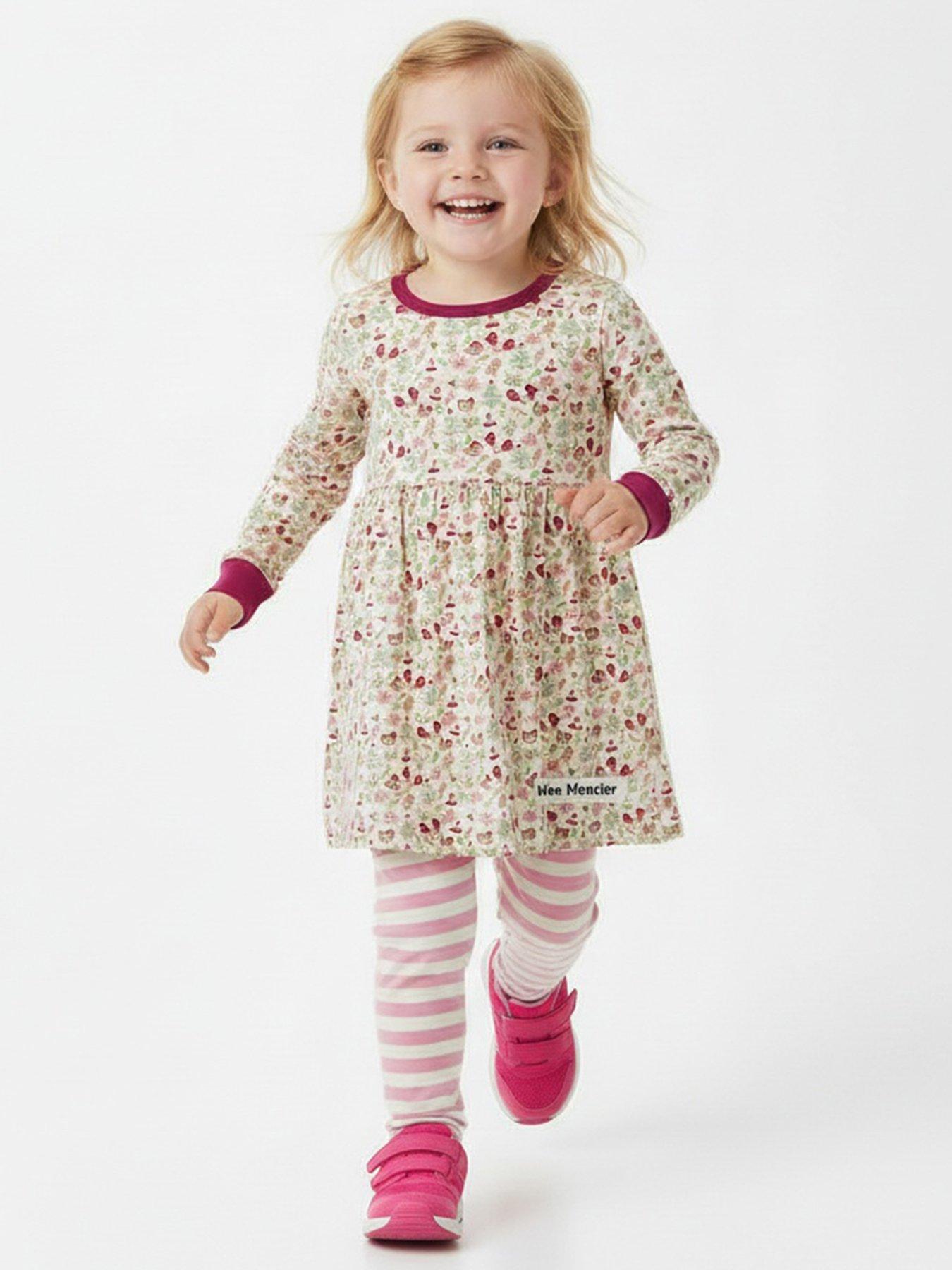 lilly-sid-girls-multicoloured-gingerbread-print-dress-and-legging-set-multi