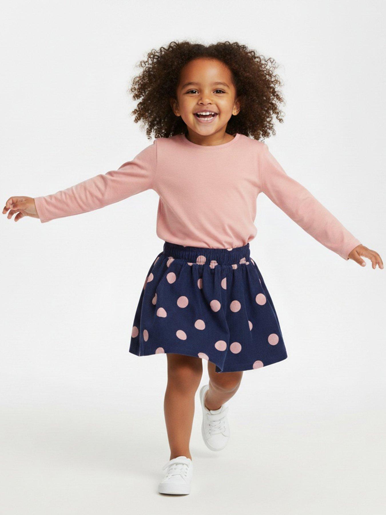 lilly-sid-girls-dotty-print-skirt-navy