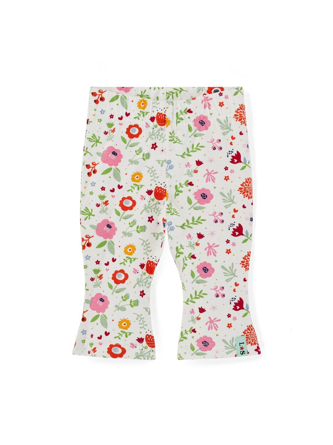  image of lilly-sid-girls-multicoloured-petal-print-sweatshirt-and-legging-set-light-blue