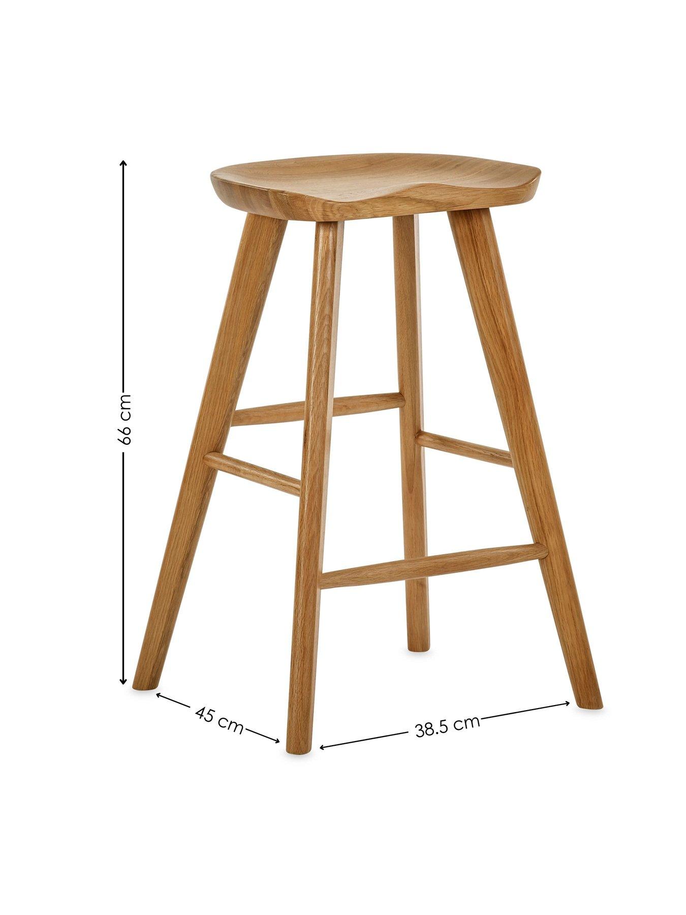  image of julian-bowen-mulu-solid-oak-bar-stool