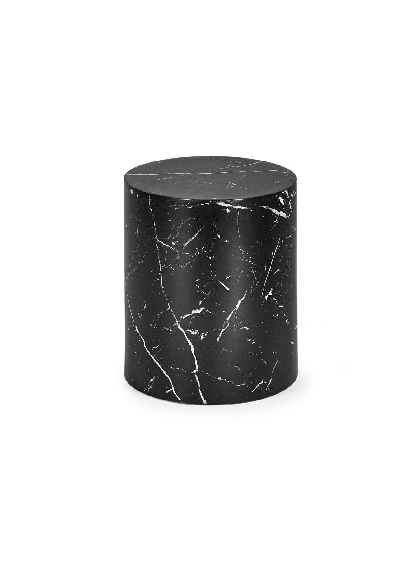 Image 3 of 6 of Julian Bowen Toba Nest Of 2 Black Marble Effect Tables