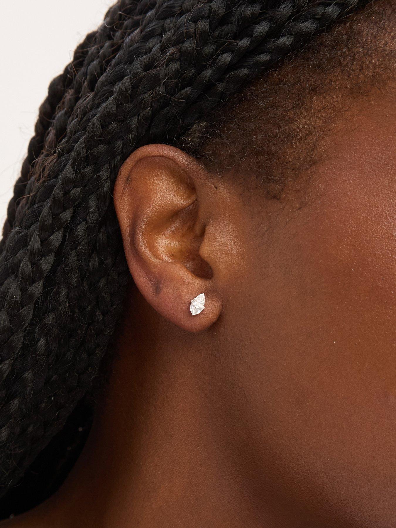 Image 2 of 3 of Simply Silver Simply Silver Sterling Silver 925 Cubic Zirconia Stud Earrings