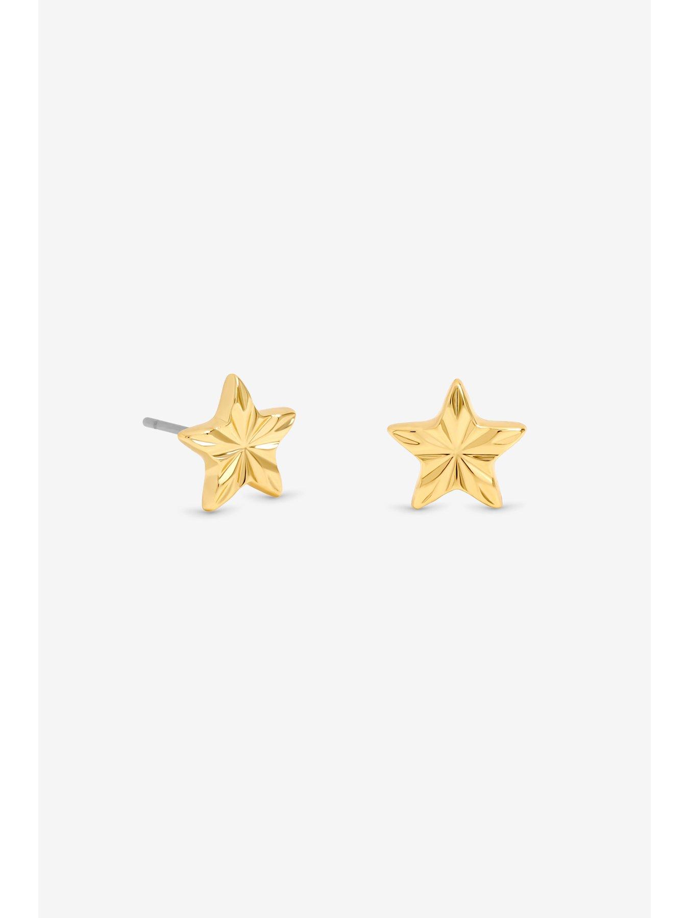  image of jon-richard-18k-gold-plated-star-earrings-gift-cracker