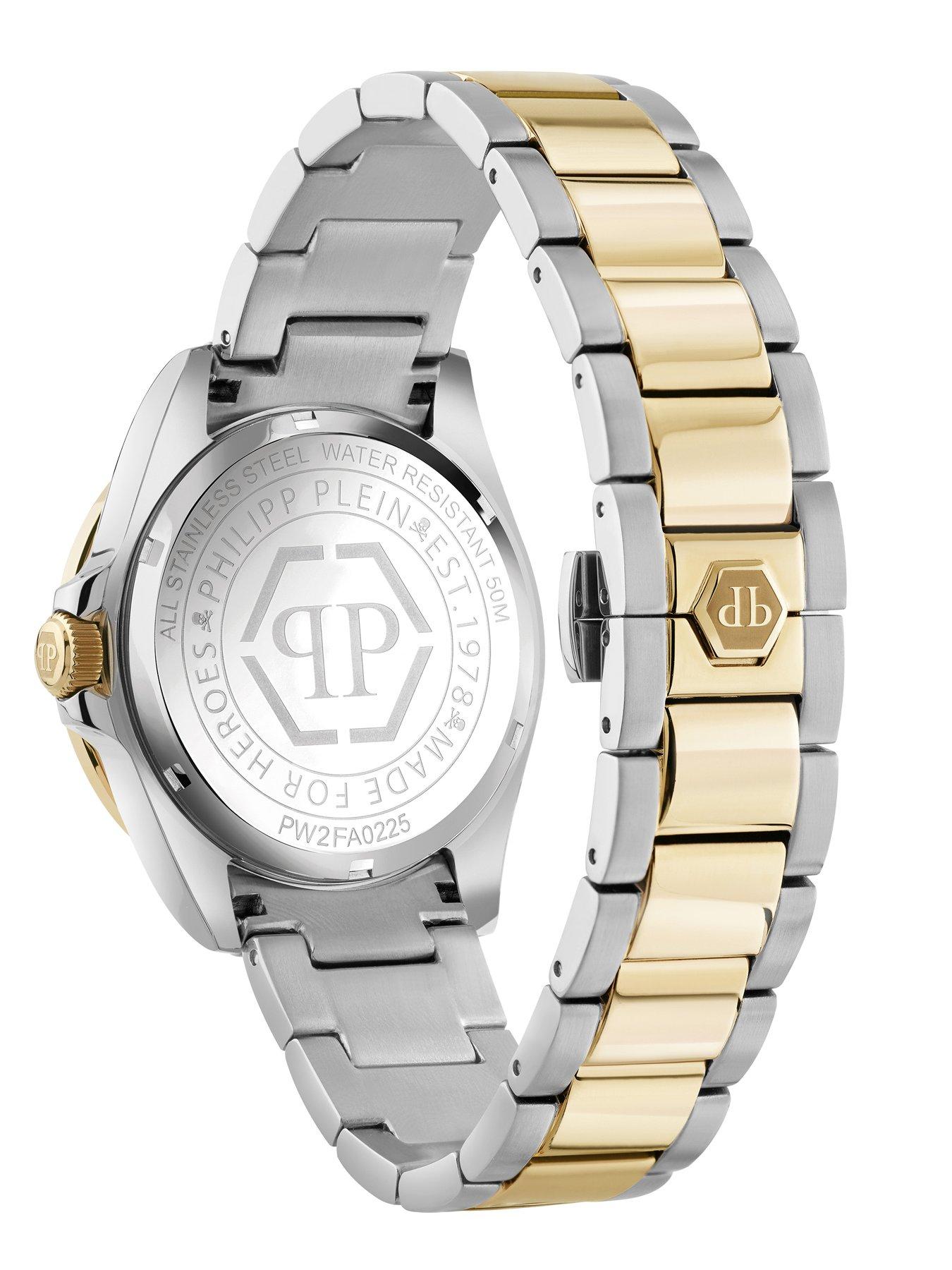 Image 2 of 3 of Philipp Plein LADY EMPIRE 39MM TWO TONE IPYG CRYSTAL, GREEN DIAL CRYSTAL WATCH