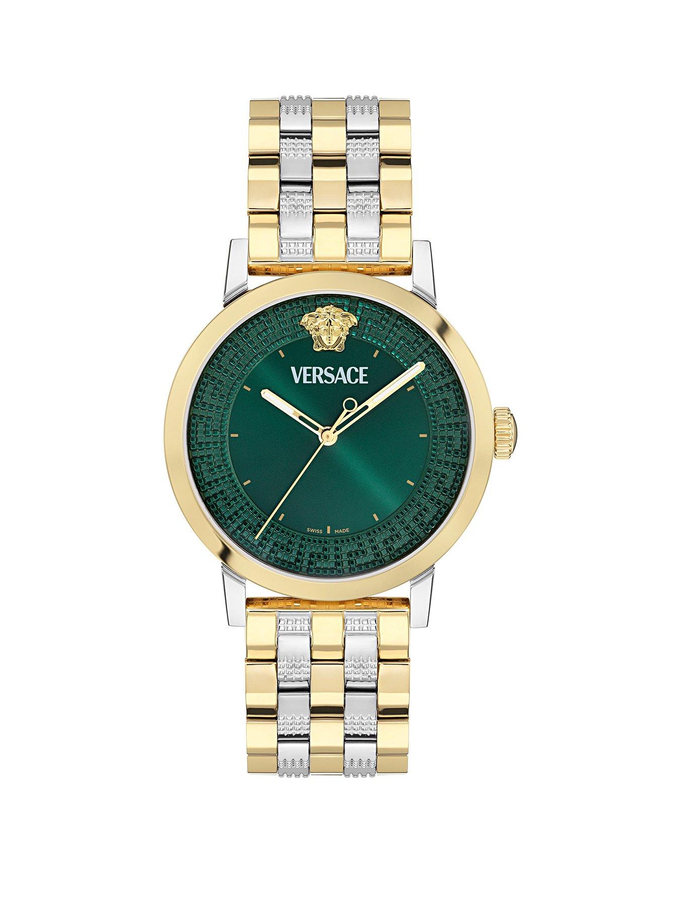 VERSACE Albireo, 40Mm Two Tone Case, Green Dial - Multi