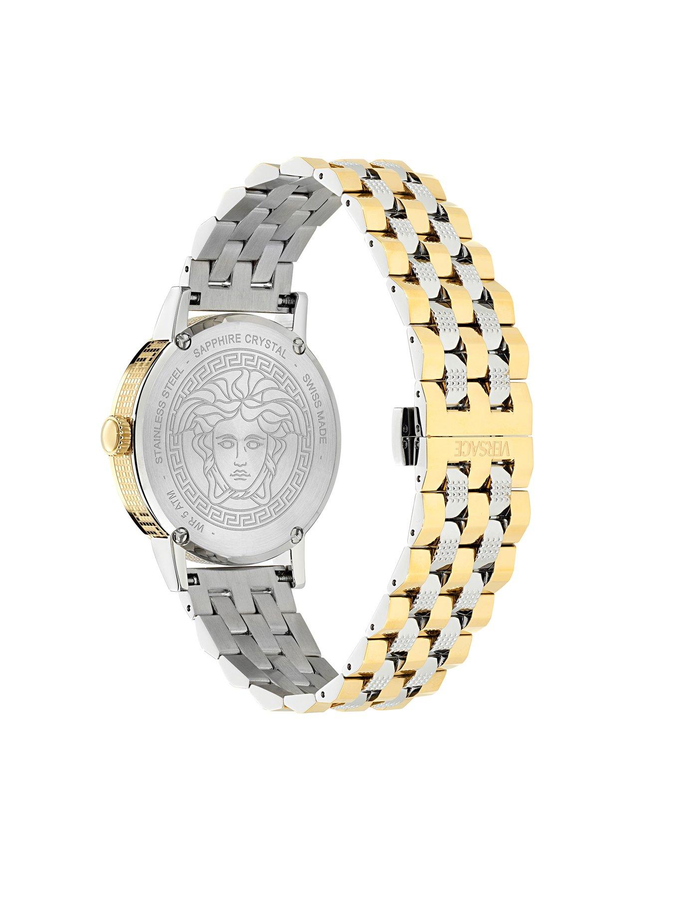  image of versace-albireonbsp40mm-2-tone-casenbspgreen-dial-watch-multi