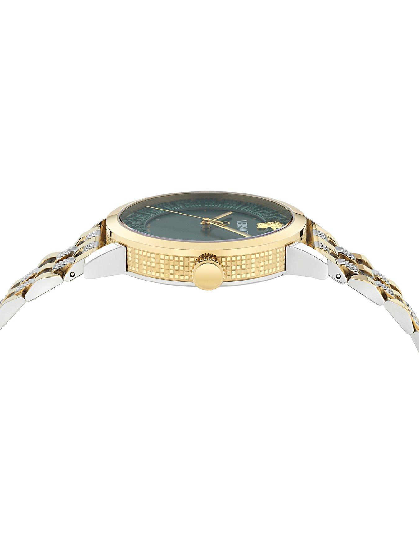  image of versace-albireonbsp40mm-2-tone-casenbspgreen-dial-watch-multi