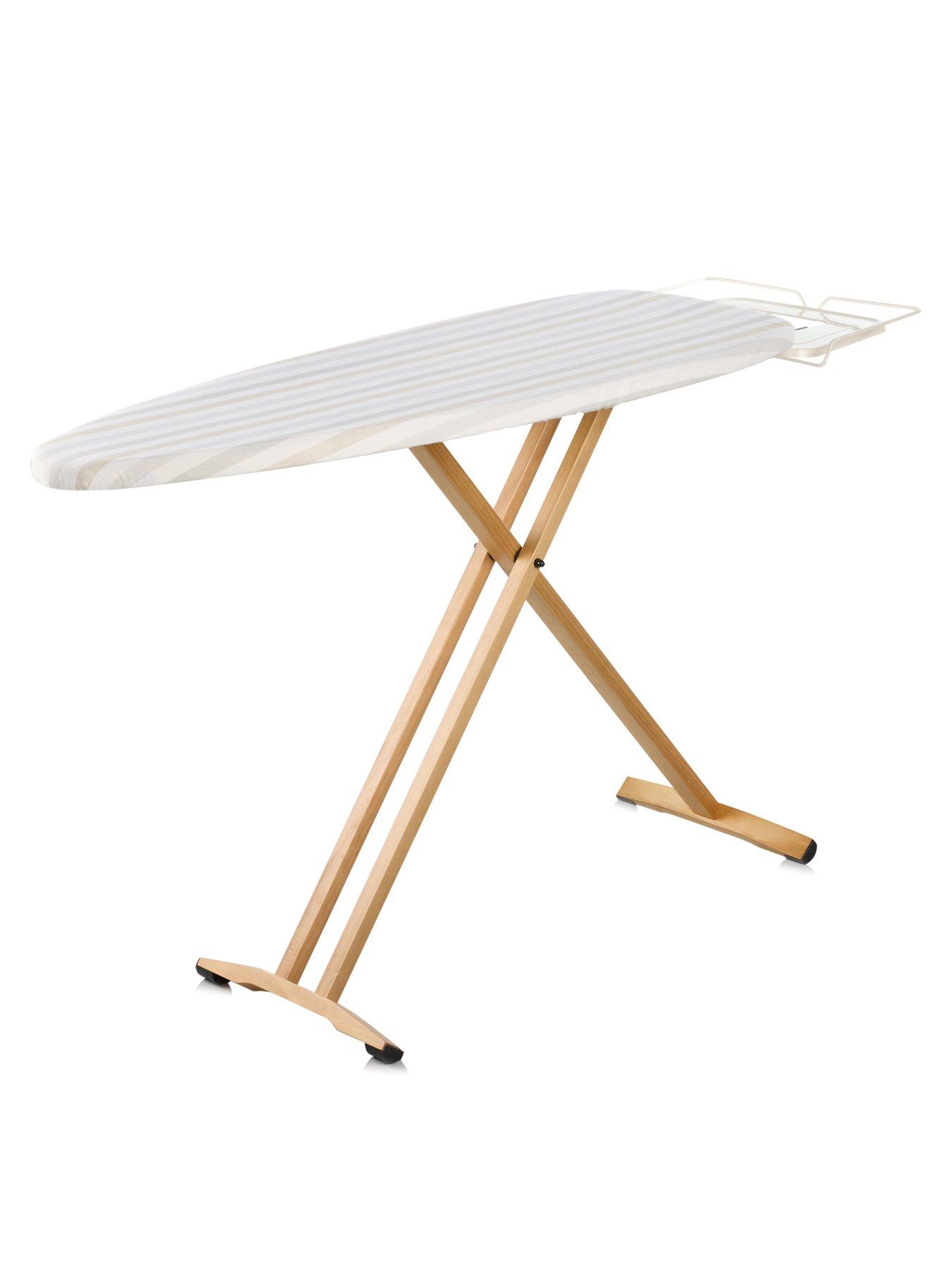 Image 1 of 6 of Minky Heritage Ironing Board 130x47 (wooden Frame Steel Ironing Surface)