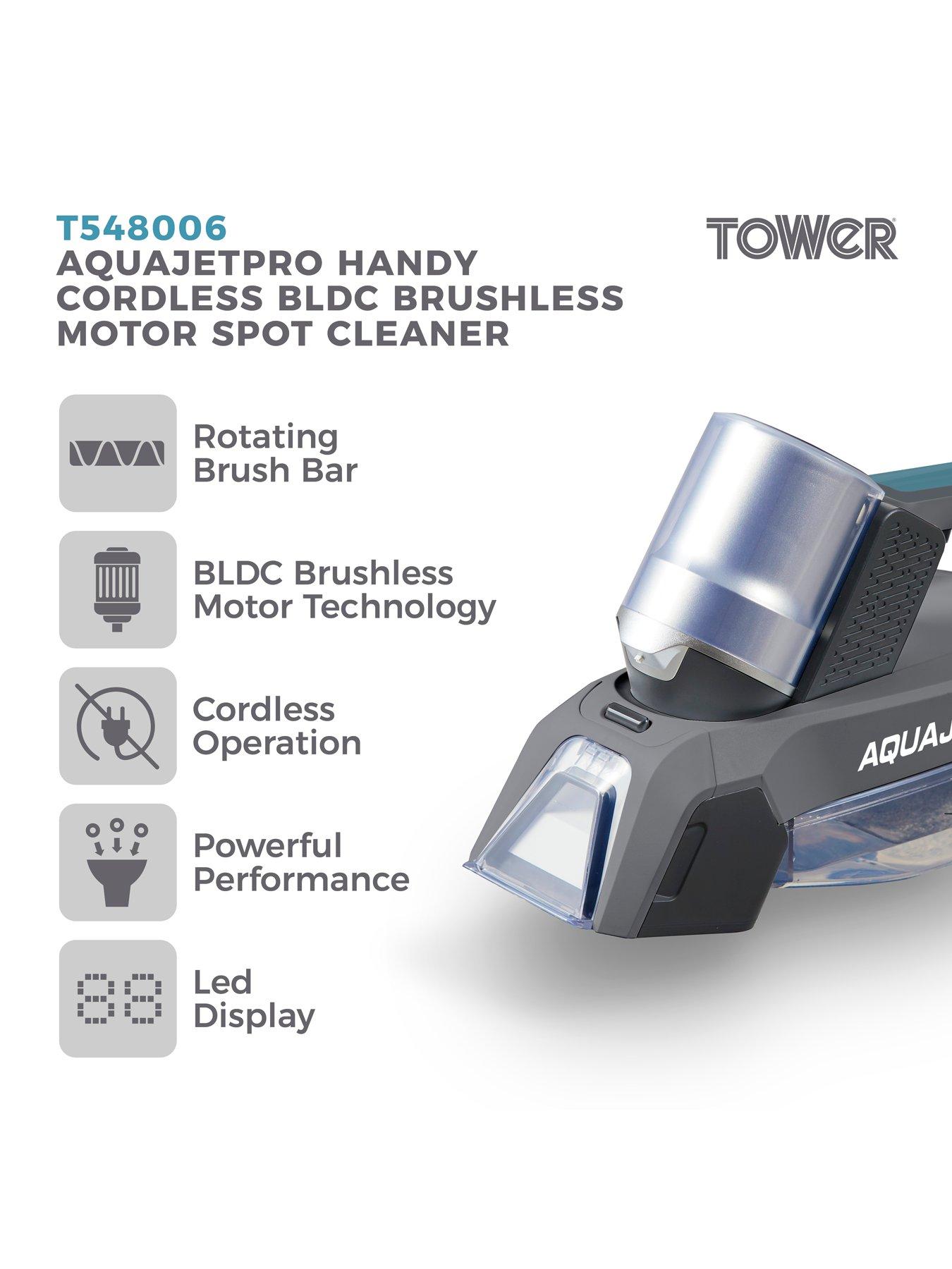 Image 2 of 7 of Tower T548006 AquajetPro Handy Cordless Spot Cleaner - Titanium & Tiffany Blue