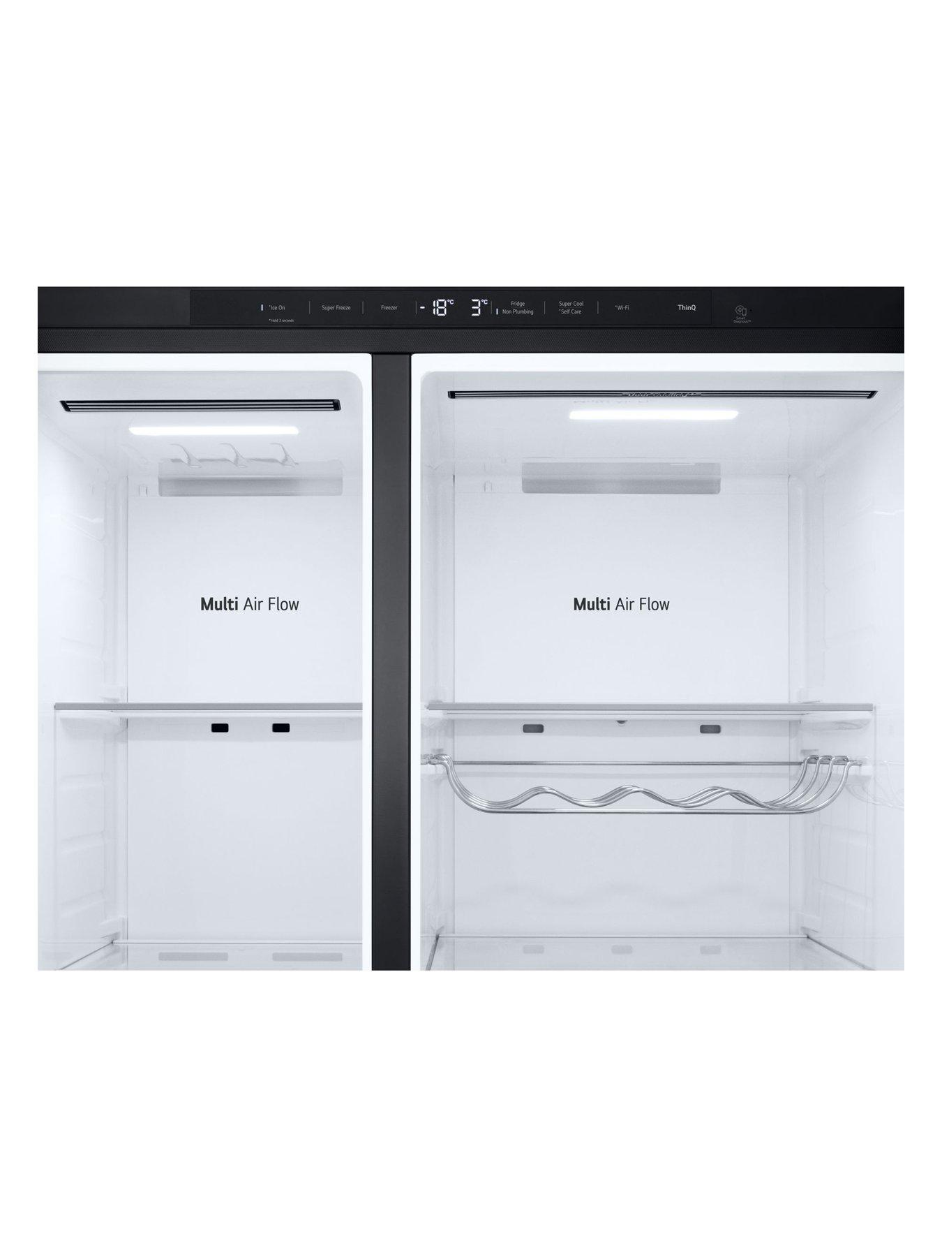 image of lg-gsle81epbd-628-smart-inverter-american-style-fridge-freezer-essence--nbspmatte-black