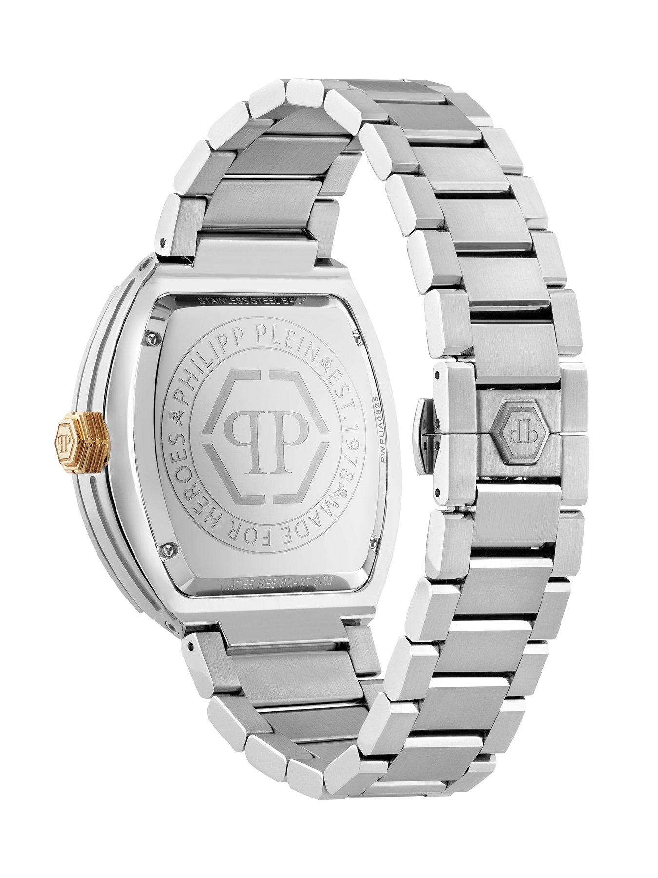 Image 2 of 3 of Philipp Plein THE HEXAGON PHANTOM 44MM MINI BICO IPYG CASE, GREEN DIAL, TWO TONE WATCH