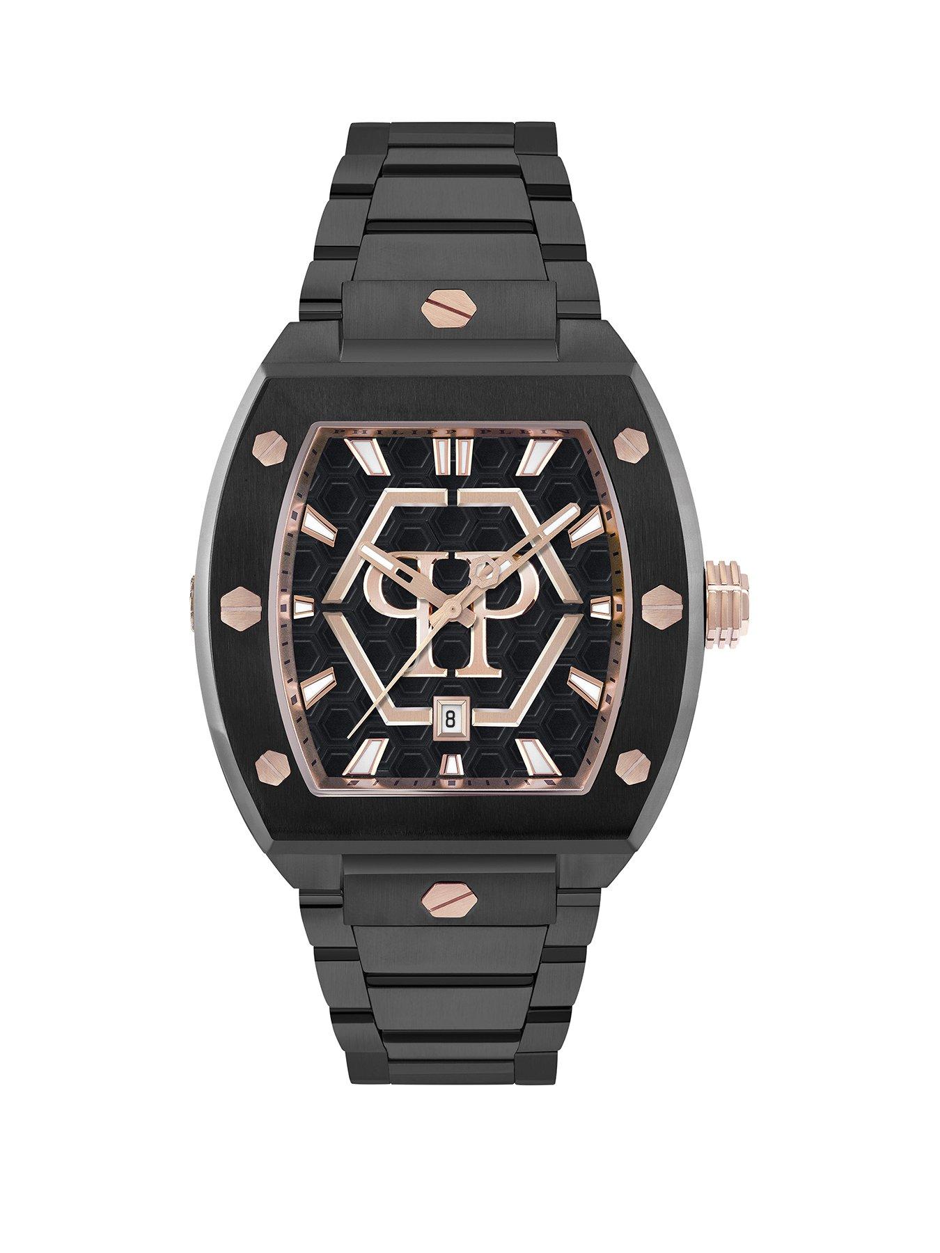 Philipp Plein THE HEXAGON PHANTOM 44MM BICO CASE, IP BLACK DIAL, IPRG BLACK WATCH