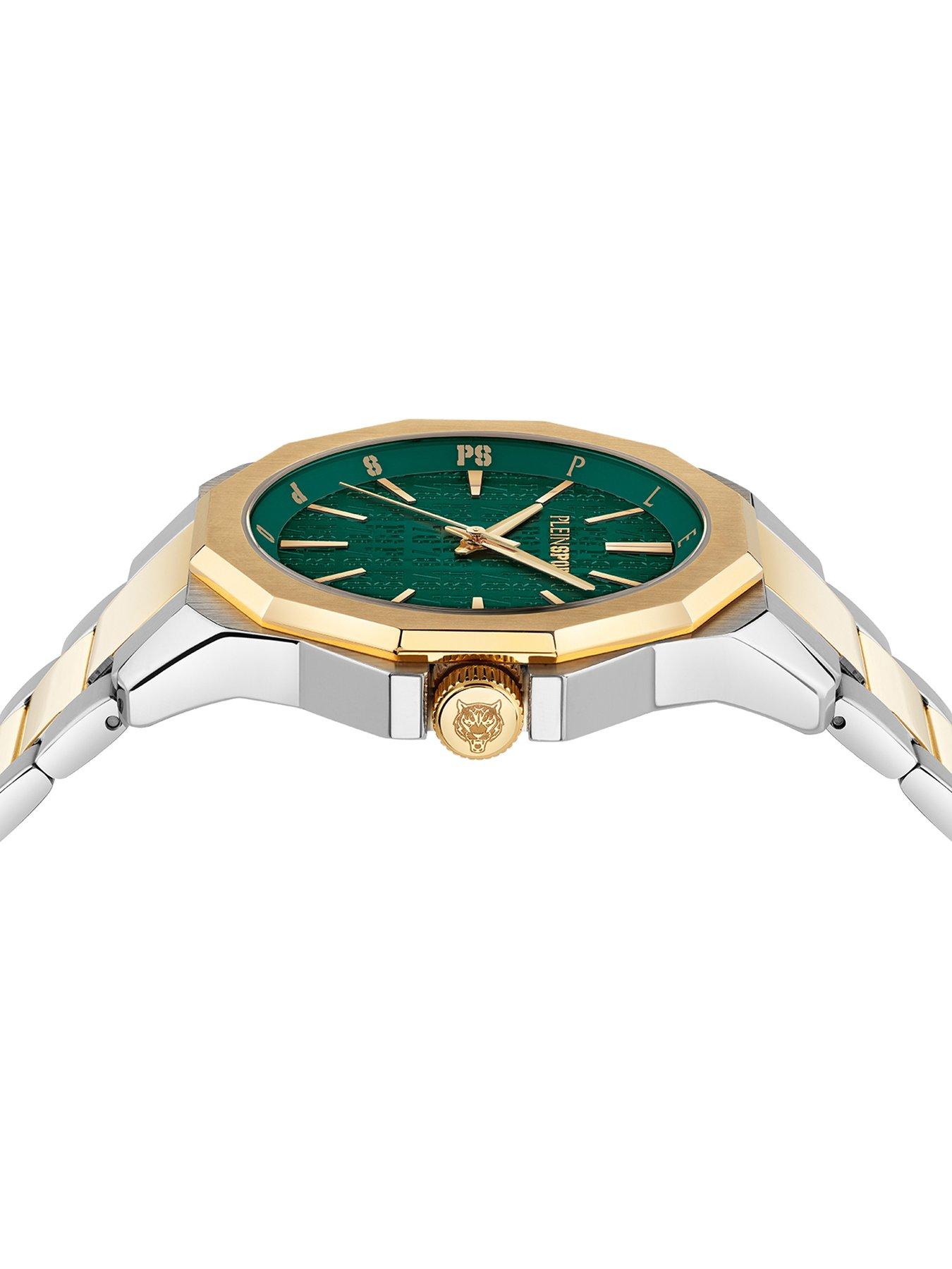 Image 3 of 3 of Philipp Plein PLEIN SPORT ONYX 42MM BICO CASE, GREEN DIAL, TWO TONE BRACELET