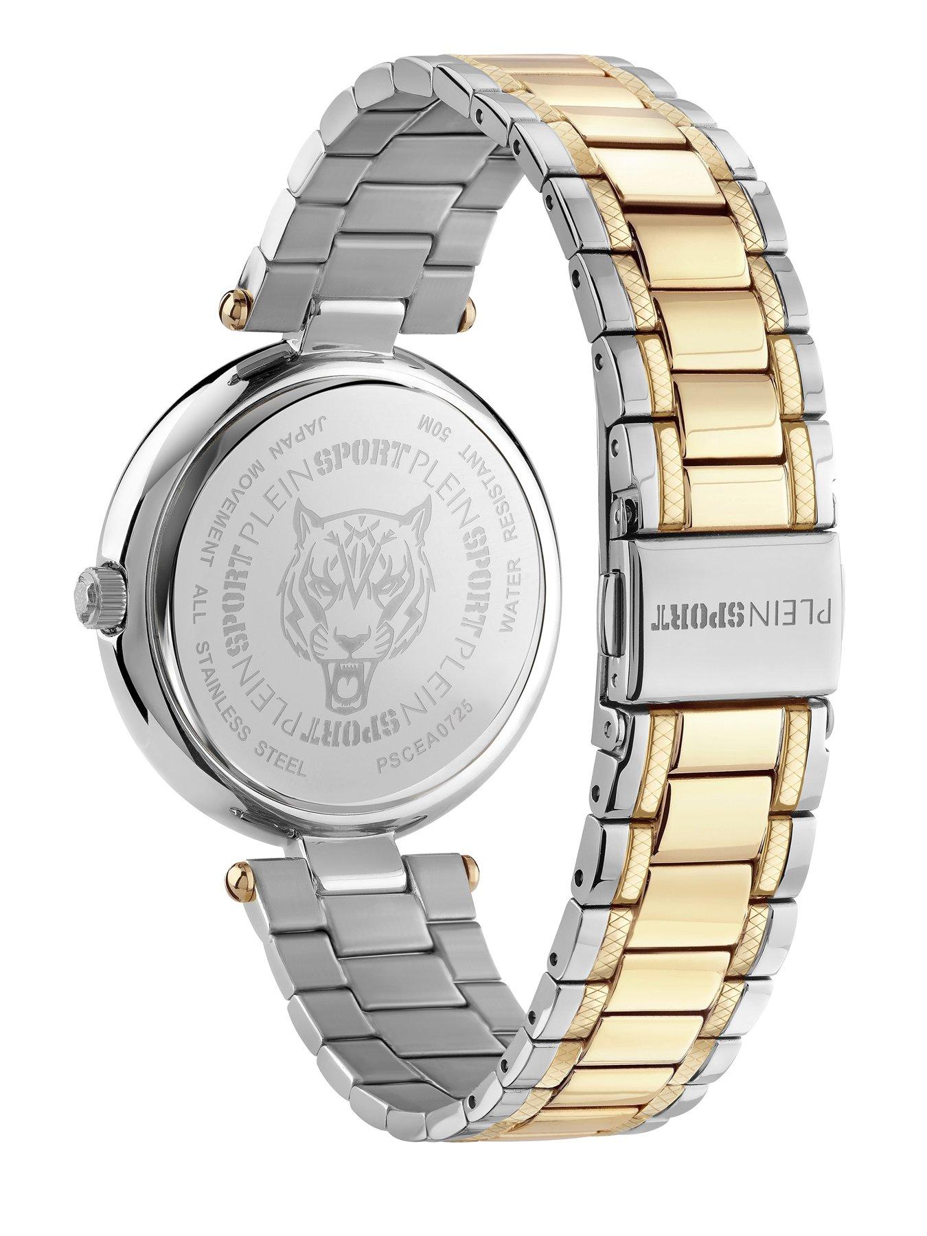 Image 2 of 3 of Philipp Plein PLEIN SPORT OPIUM 34MM BICO CASE, GREEN DIAL,  TWO TONE BRACELET