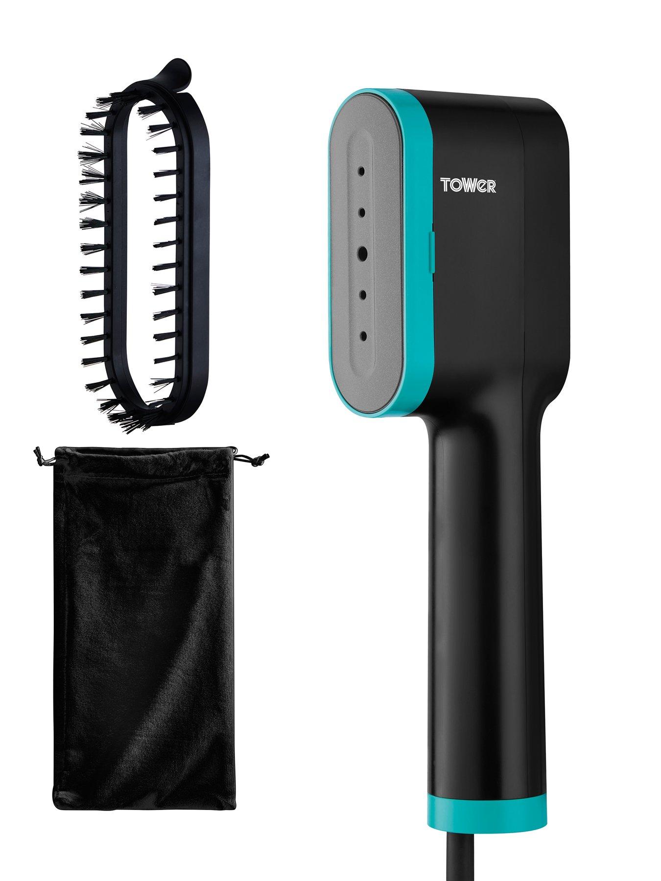  image of tower-t22038tl-ceraglide-handheld-garment-steamer-black-teal