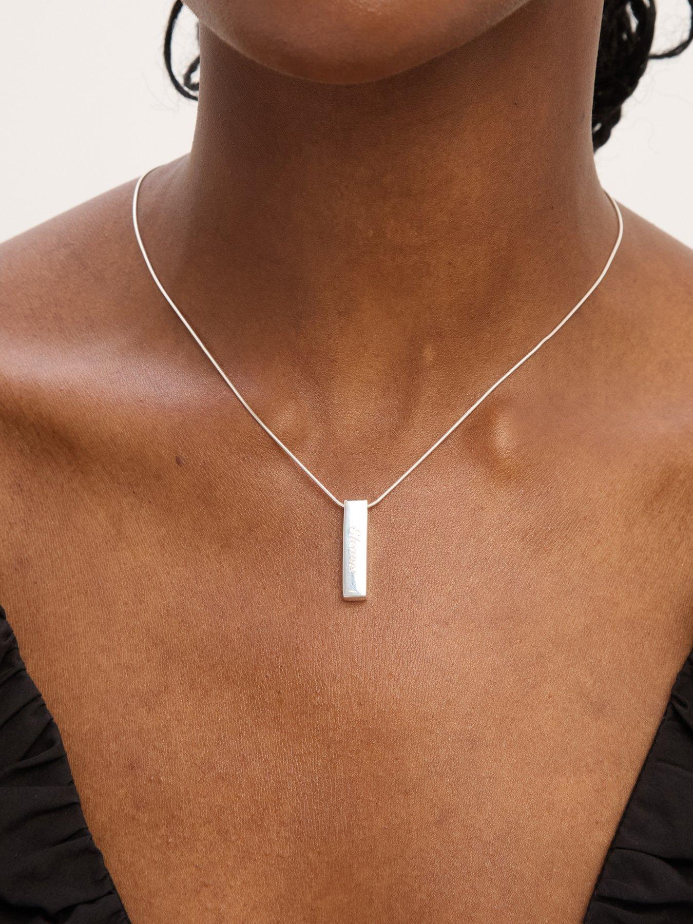 Image 4 of 4 of Simply Silver Simply Silver Sterling Silver 925 Polished Bar Pendant