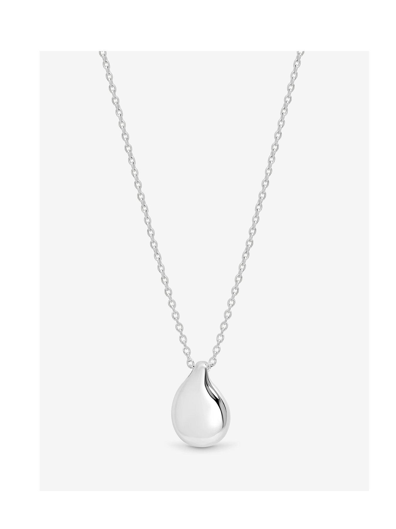 undefined Simply Silver Sterling Silver 925 Polished Large Nugget Thread Through Pendant